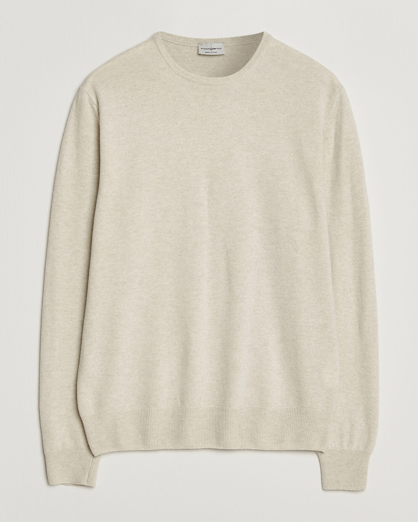 Men | Sweaters & Knitwear | Morgano | Wool/Cashmere Crewneck Beige