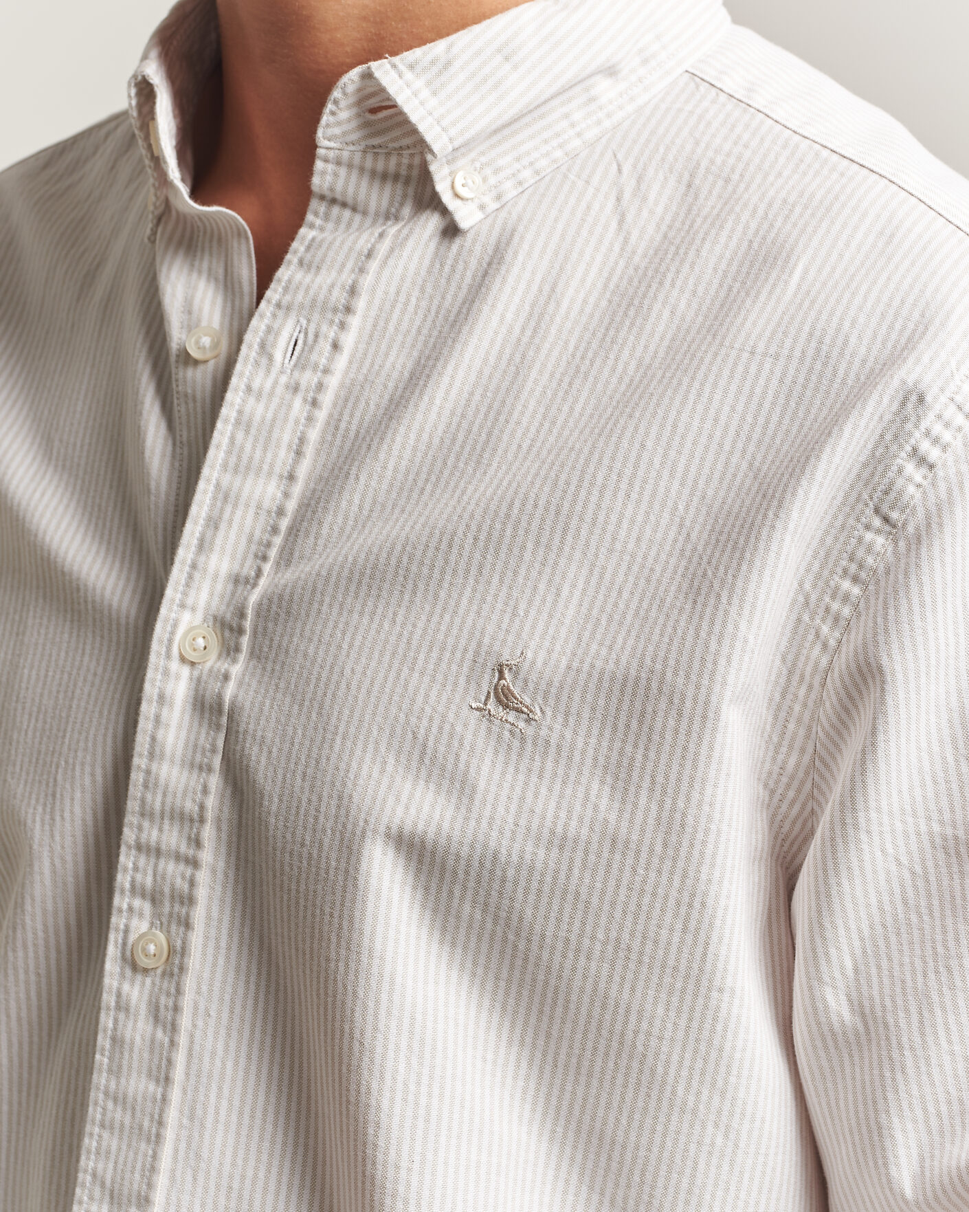 Men | Shirts | Charles Tyrwhitt | Button Down Stretch Oxford Shirt Stone