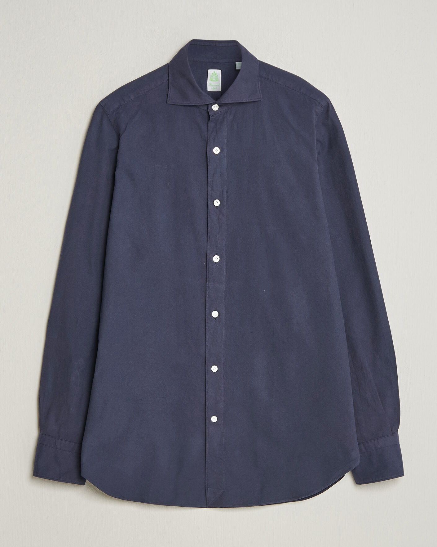 Men | Shirts | Finamore Napoli | Gaeta Flannel Sport Shirt Navy