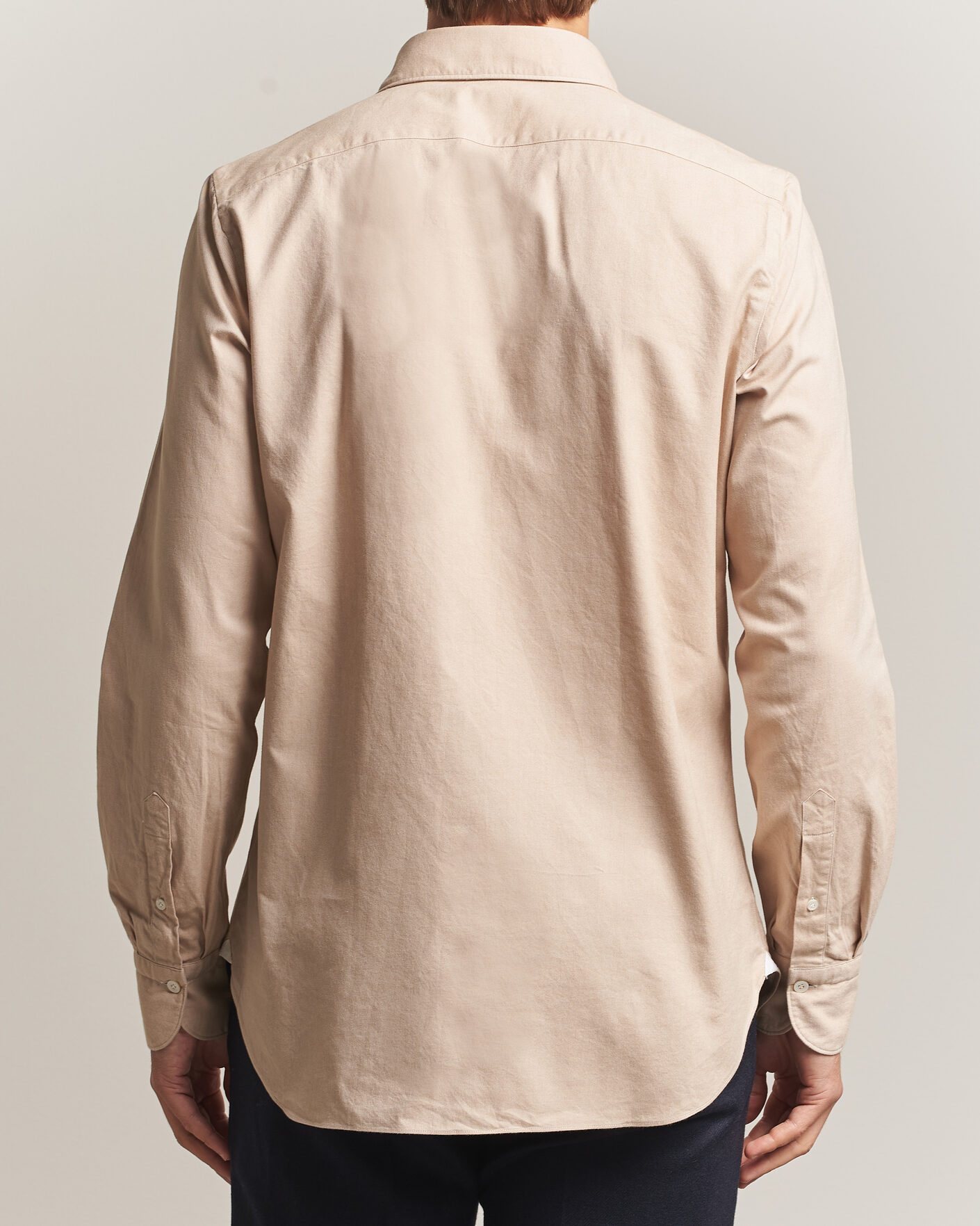 Men | Shirts | Finamore Napoli | Gaeta Flannel Sport Shirt Beige