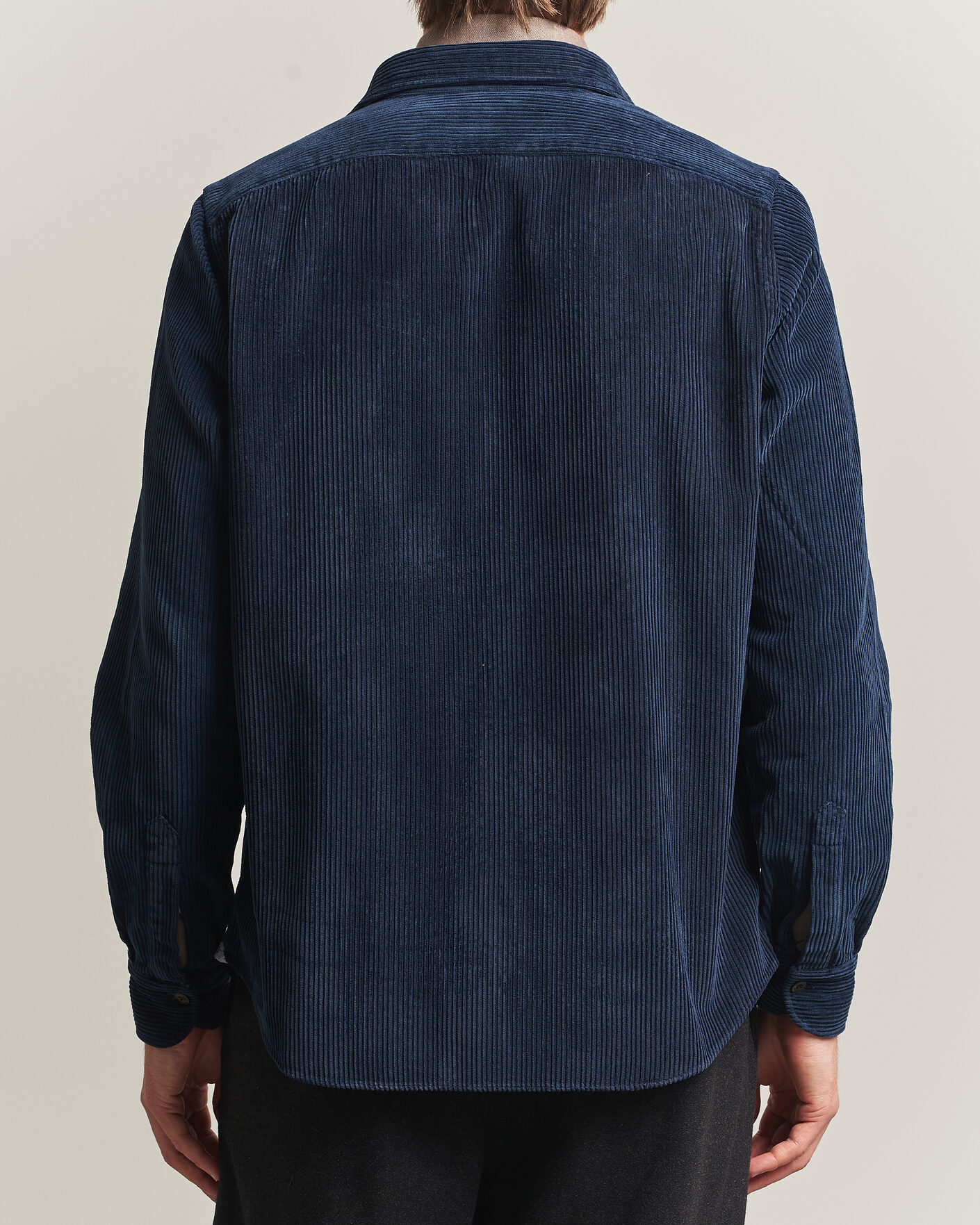 Men | Shirts | Finamore Napoli | Garment Dyed Corduroy Overshirt Navy