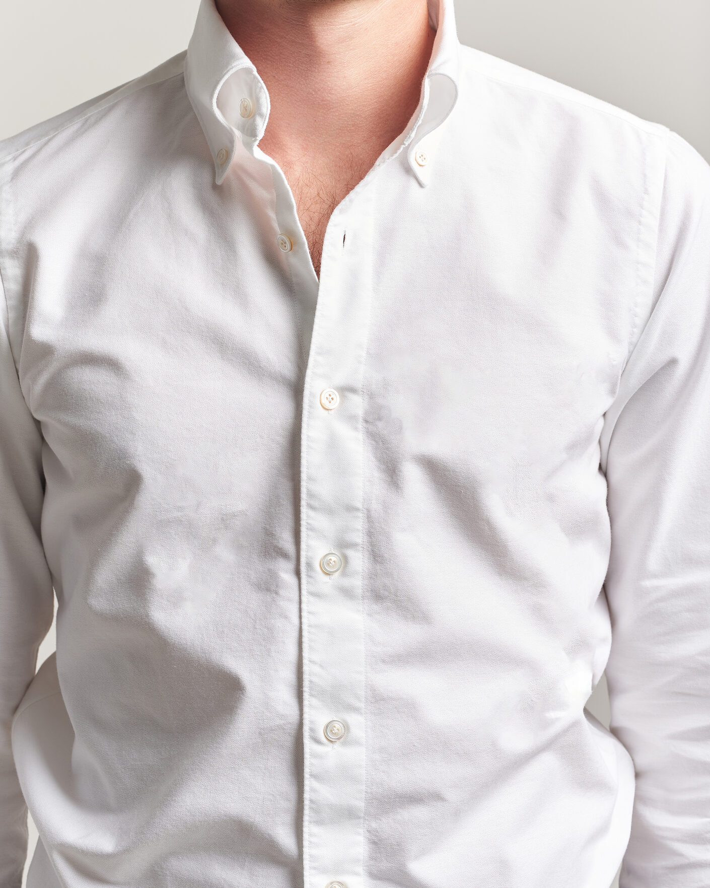 Men | Shirts | Finamore Napoli | Gaeta Oxford Button Down Shirt White