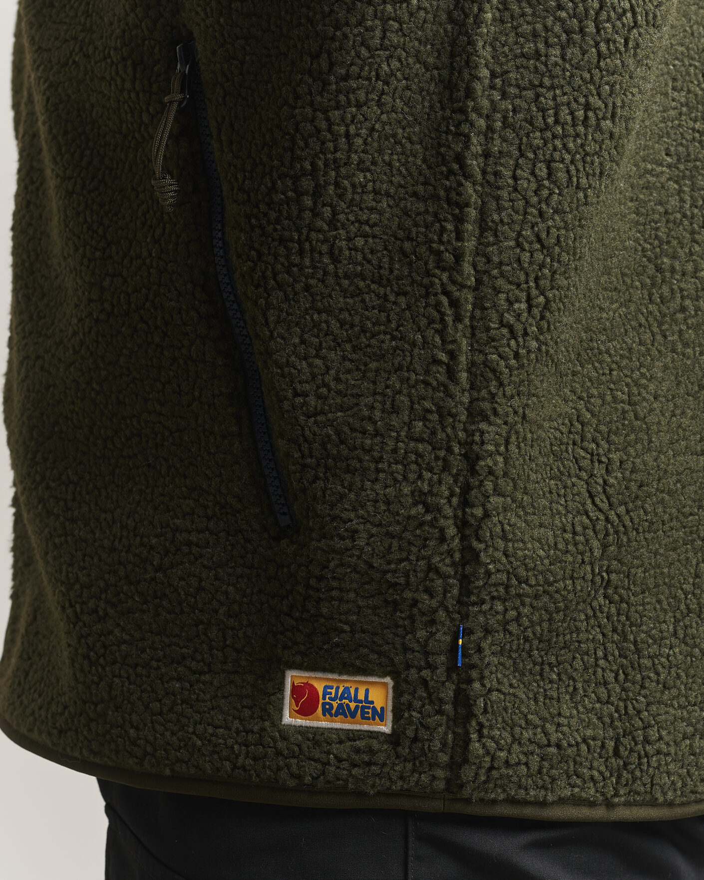 Men | Sweaters & Knitwear | Fjällräven | Vardag Pile Fleece Zip Jacket Deep Forest