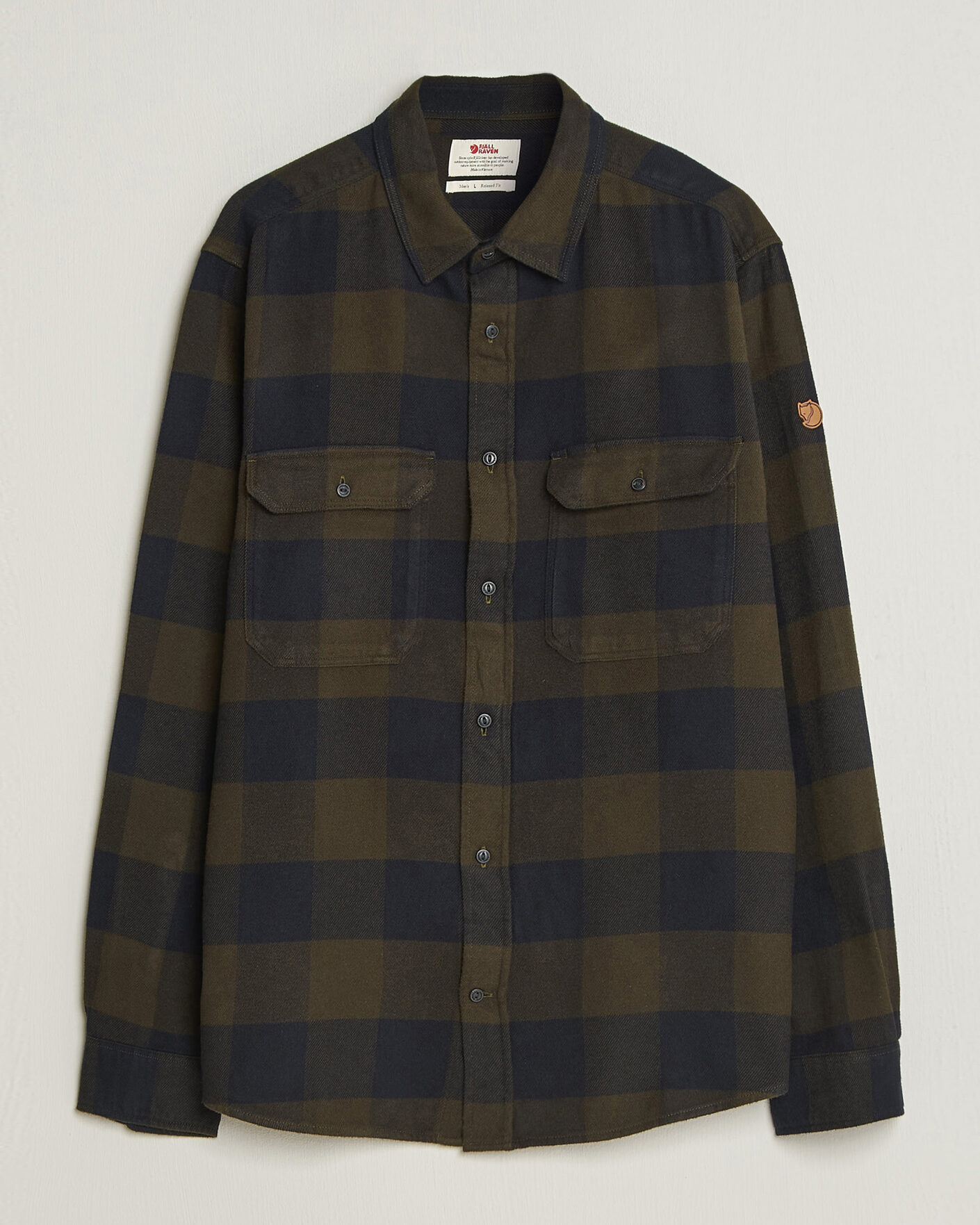 Men | Shirts | Fjällräven | Övik Heavy Flannel Shirt Deep Forest