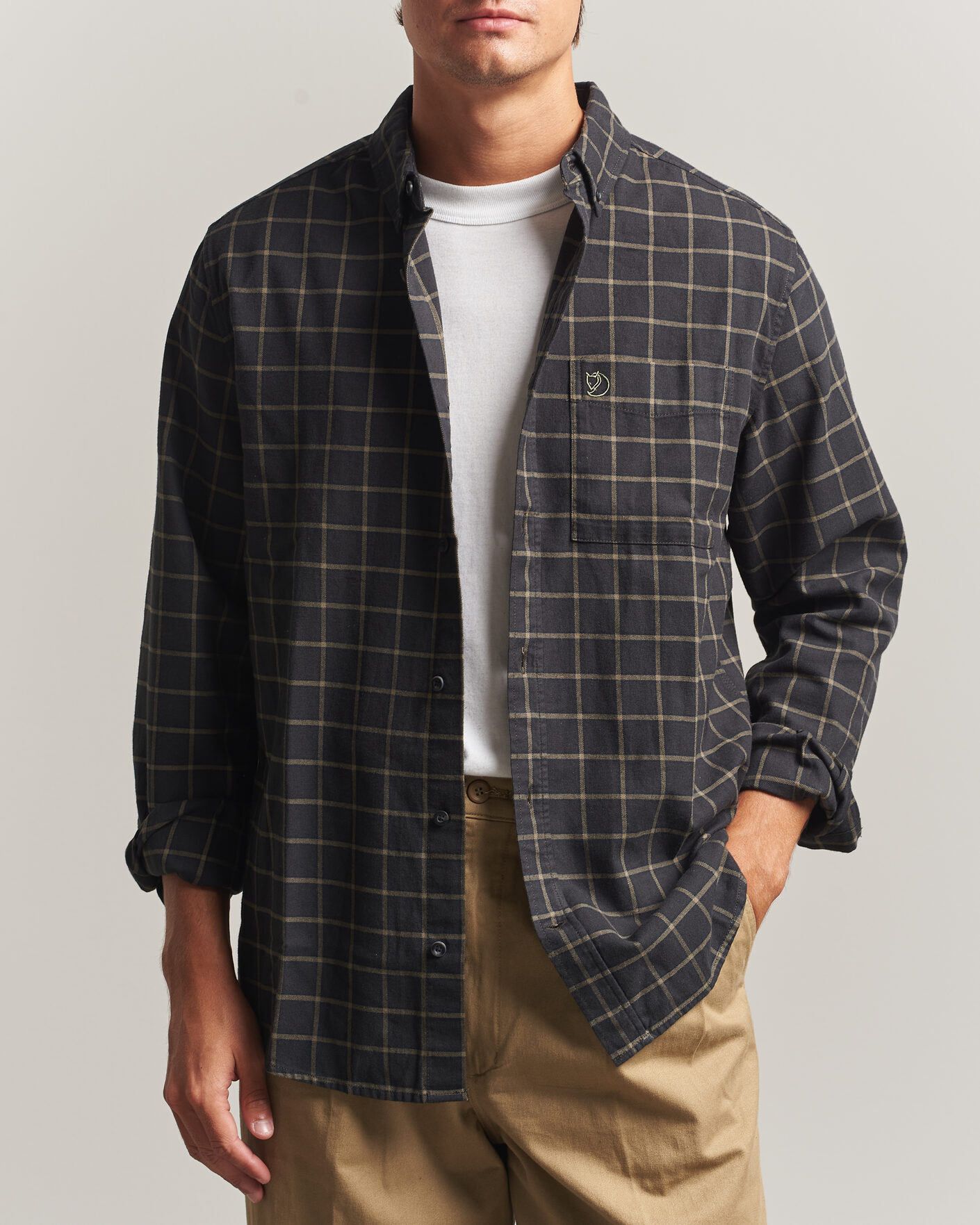 Men | Shirts | Fjällräven | Övik Flannel Shirt Dark Grey