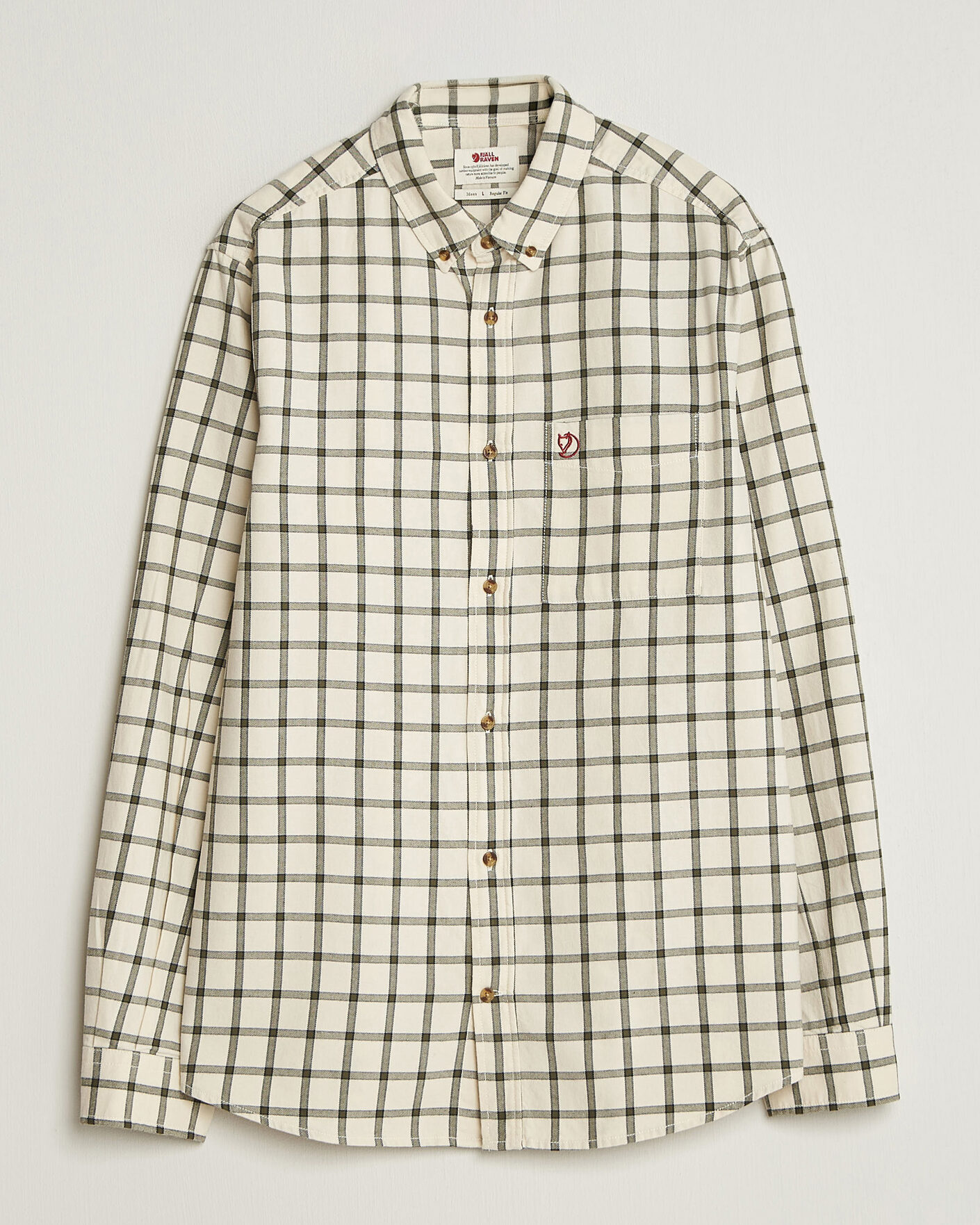 Men | Shirts | Fjällräven | Övik Flannel Shirt Chalk White
