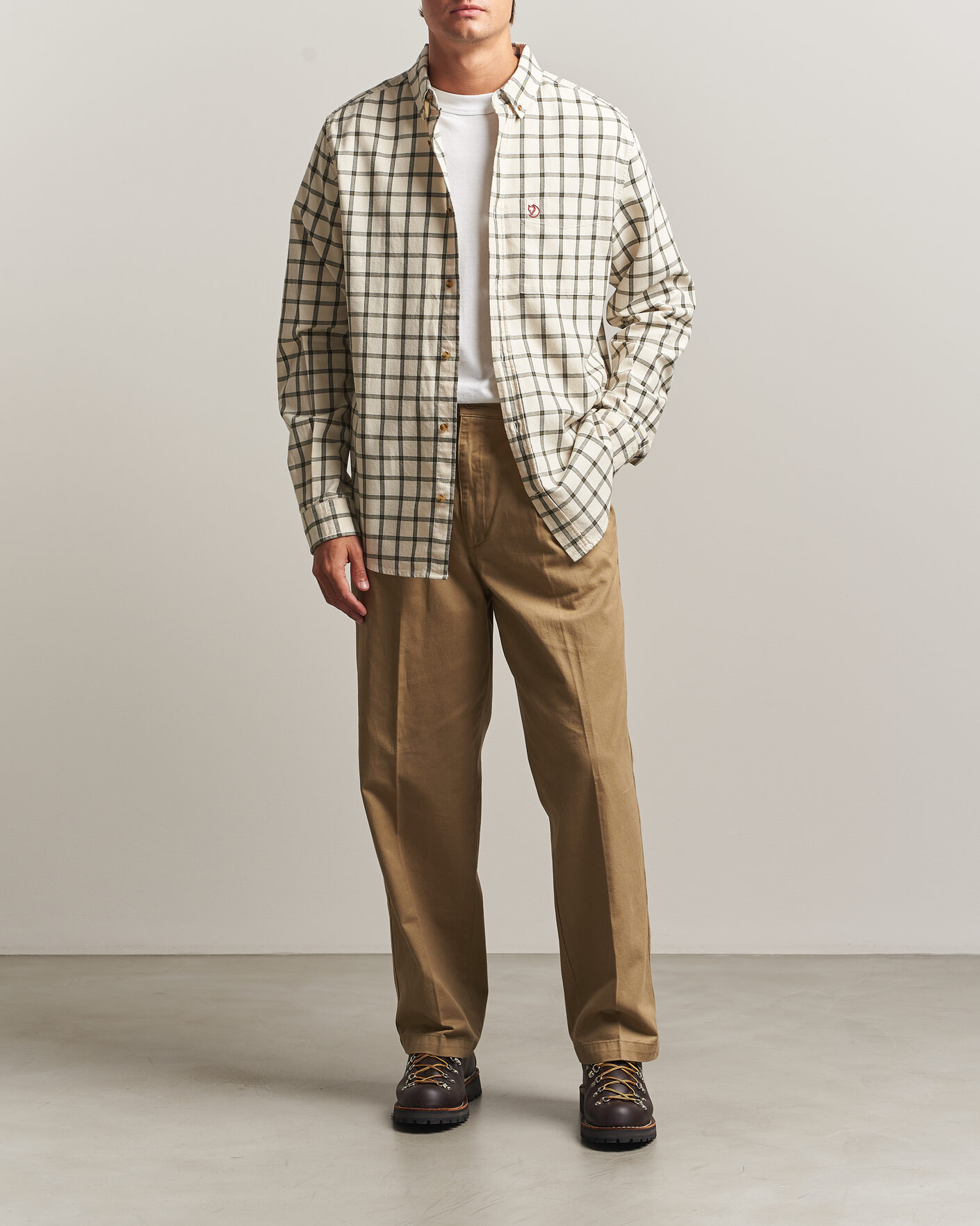 Men | Shirts | Fjällräven | Övik Flannel Shirt Chalk White