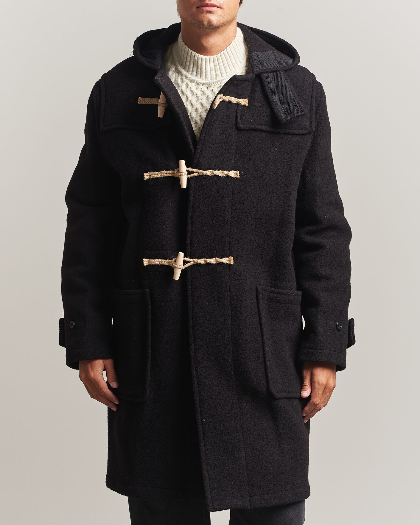 Men | Coats & Jackets | Gloverall | 575 Monty Original Duffle Coat Black