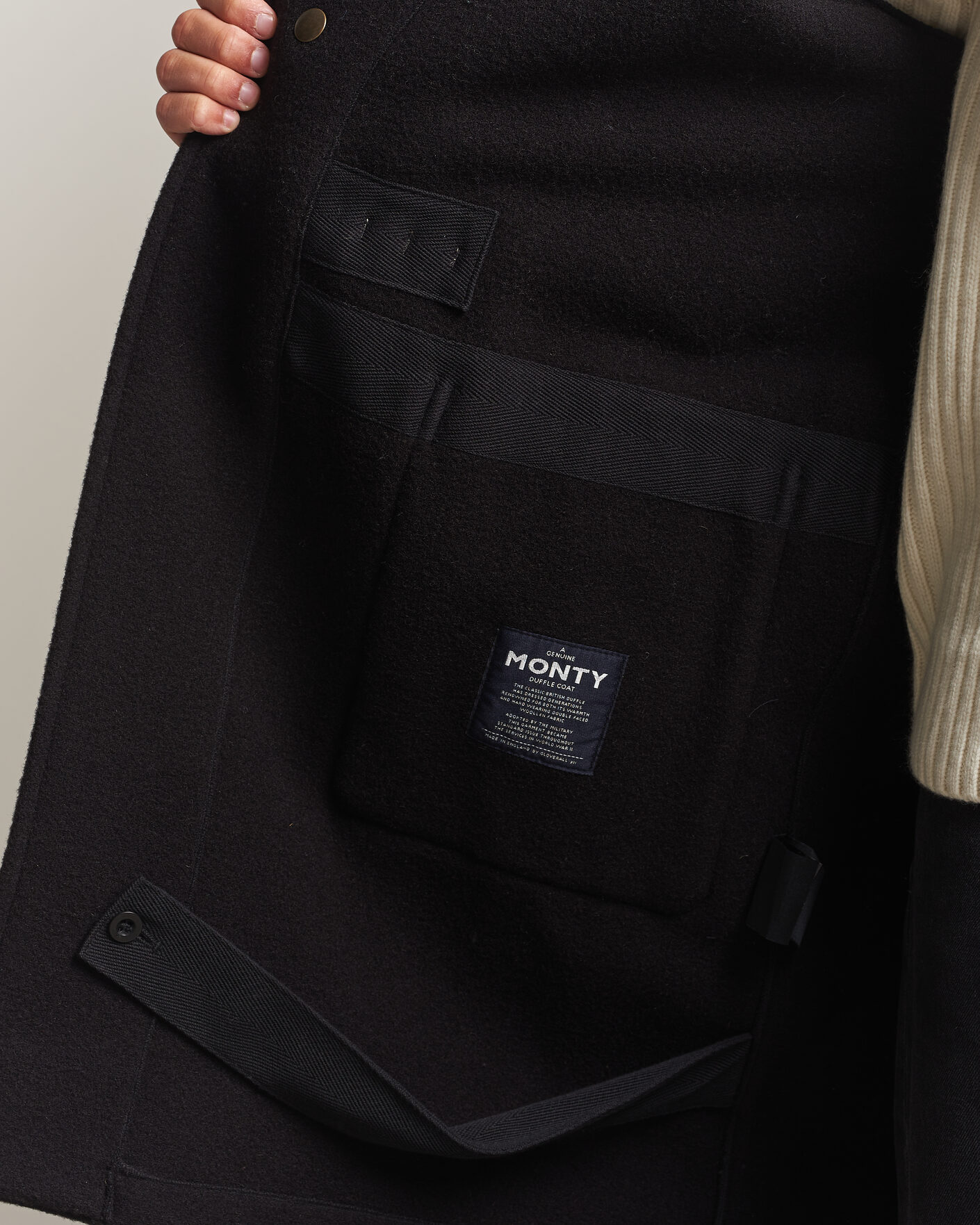 Men | Coats & Jackets | Gloverall | 575 Monty Original Duffle Coat Black