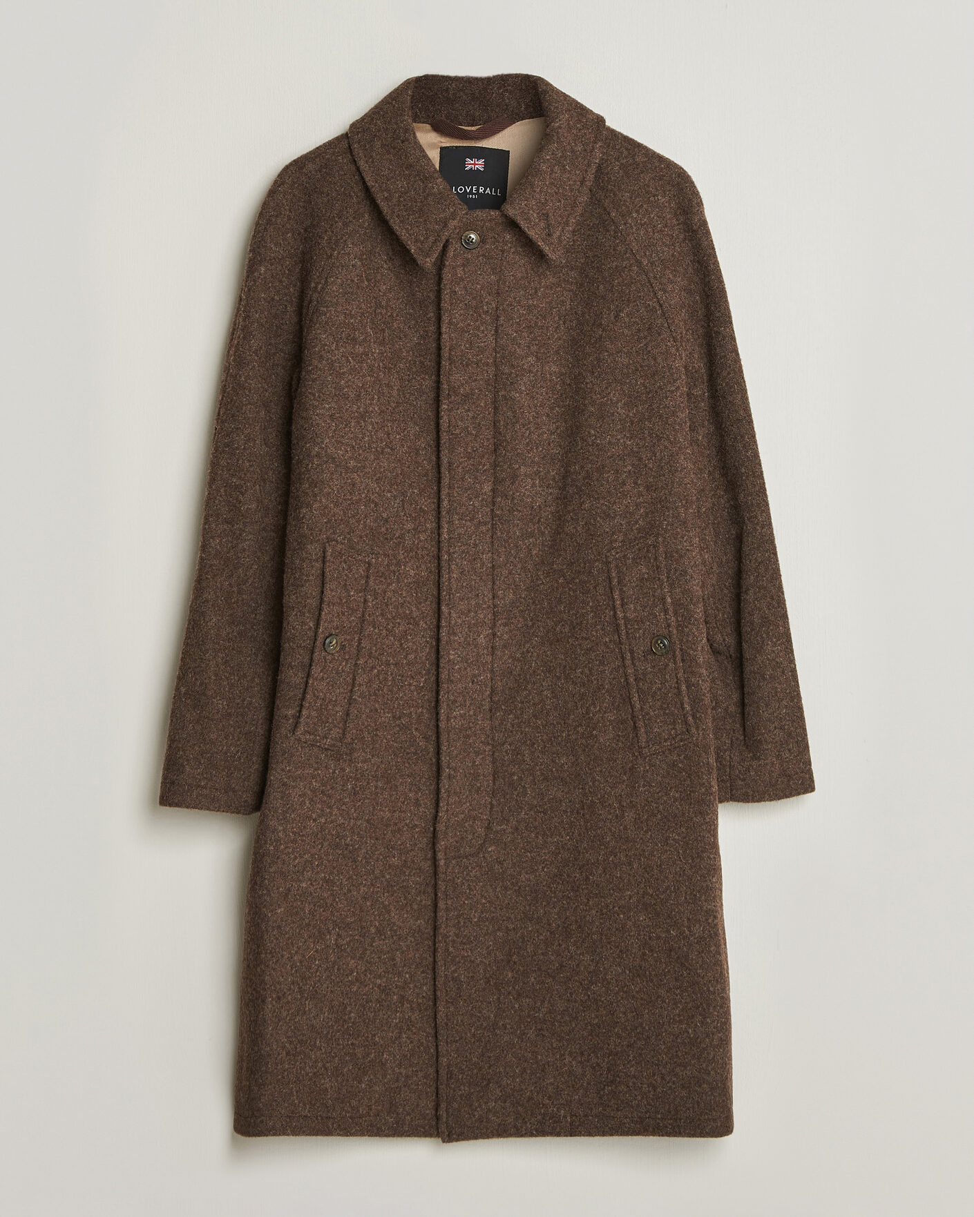 Men | Coats & Jackets | Gloverall | Hynes Wool Coat Mocha