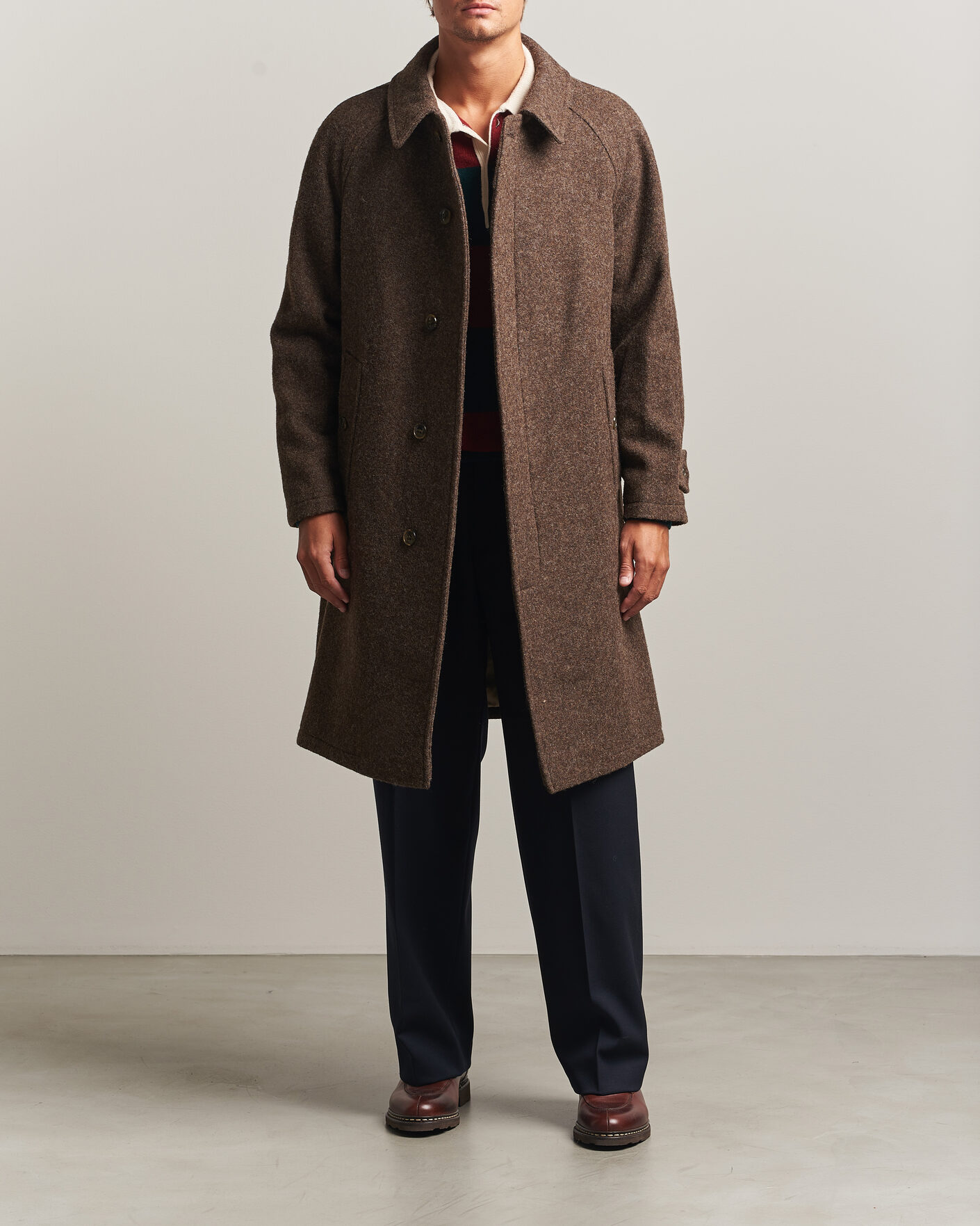 Men | Coats & Jackets | Gloverall | Hynes Wool Coat Mocha