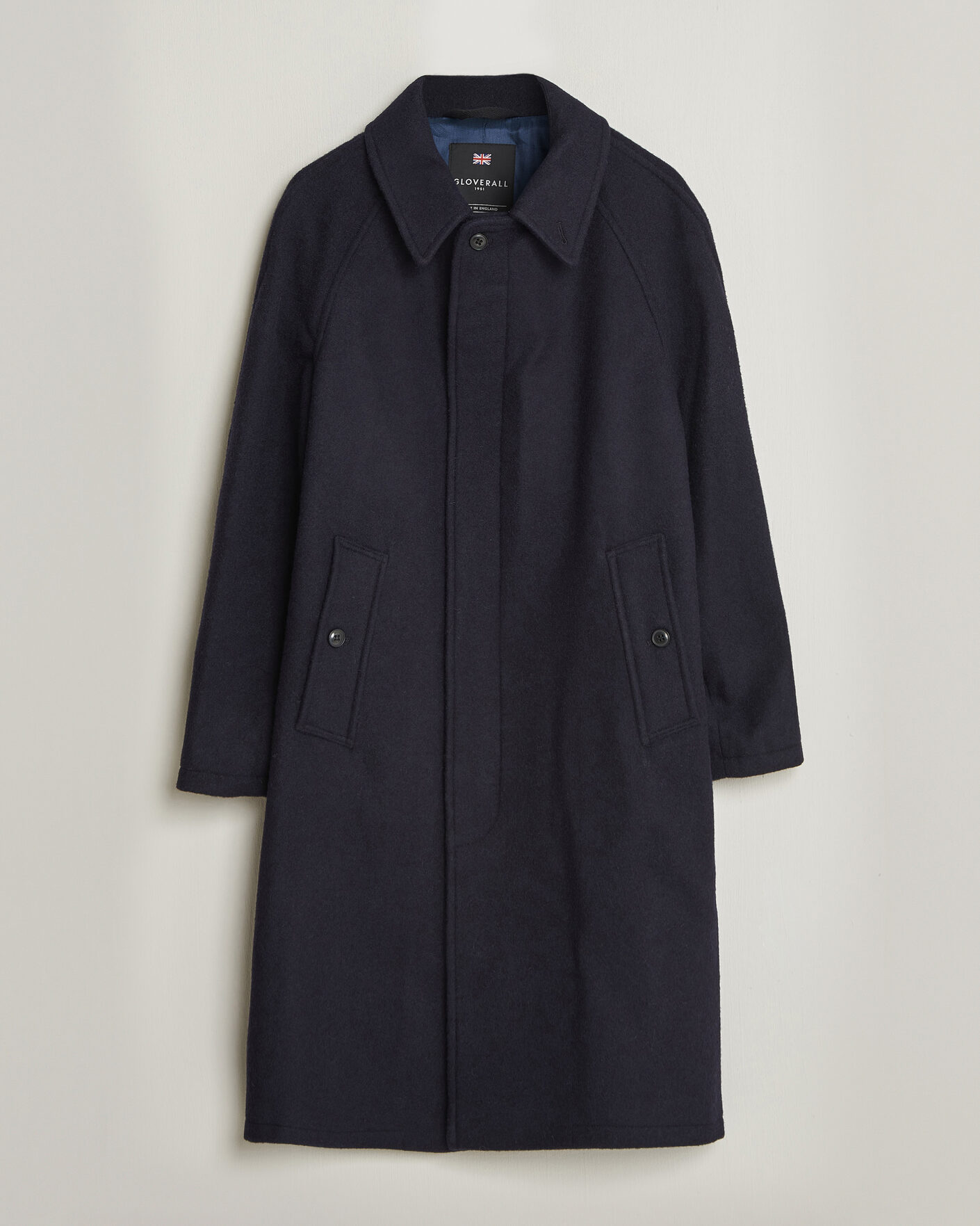 Men | Coats & Jackets | Gloverall | Hynes Wool Coat Navy