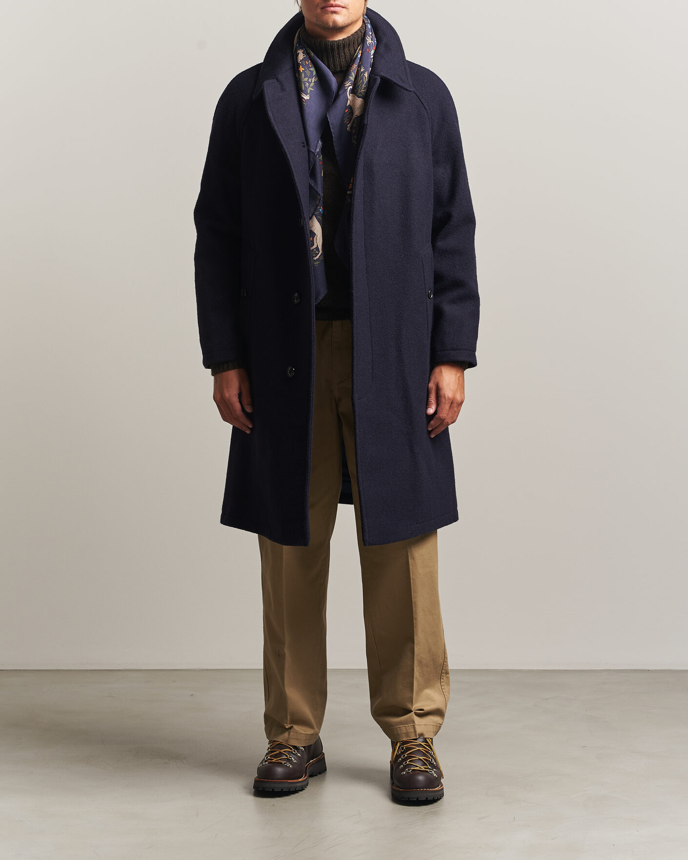 Men | Coats & Jackets | Gloverall | Hynes Wool Coat Navy