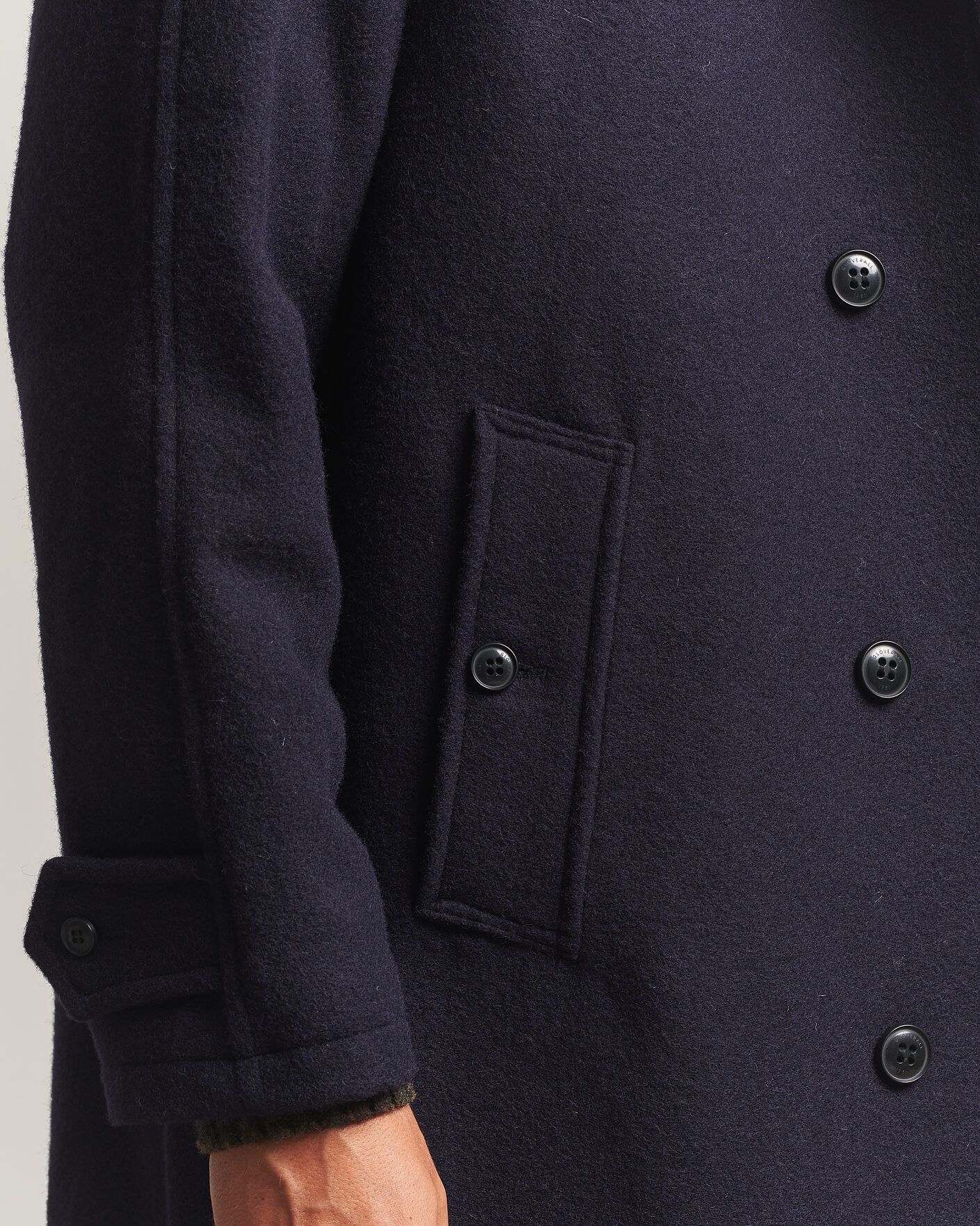 Men | Coats & Jackets | Gloverall | Hynes Wool Coat Navy