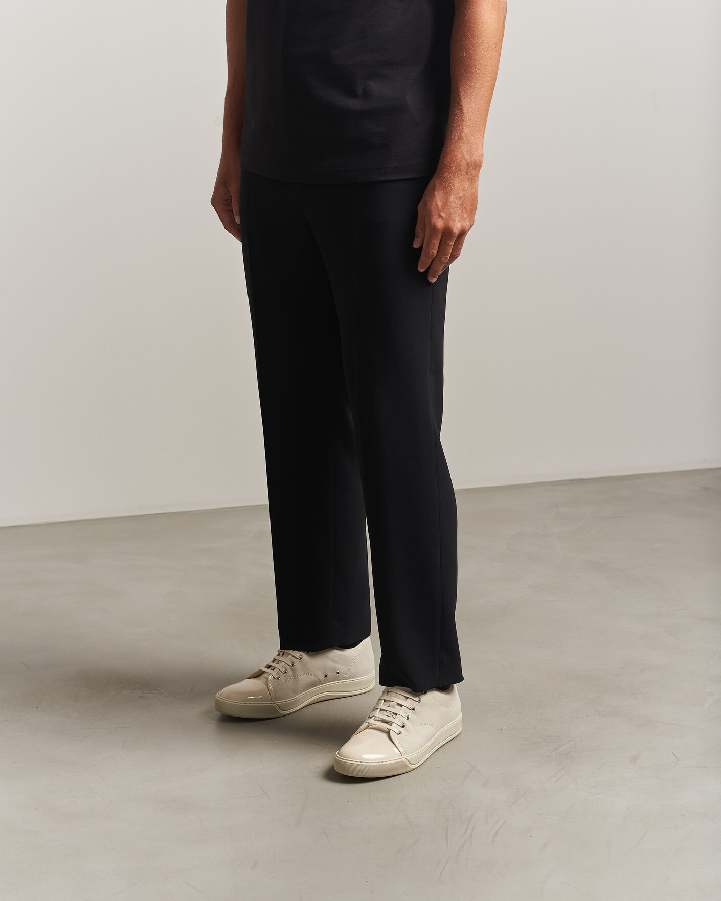 Men | Sneakers | Lanvin | DBB1 Patent Cap Toe Sneaker Light Beige