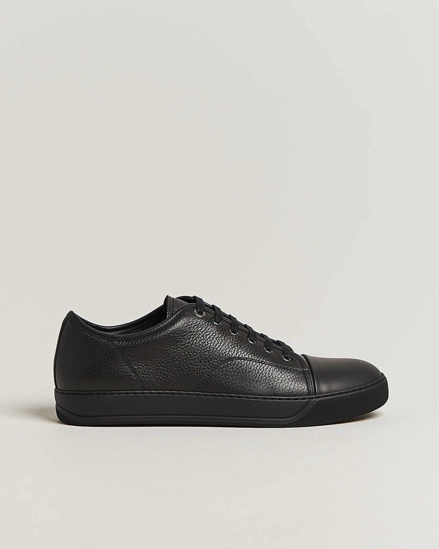 Men | Sneakers | Lanvin | DBB1 Grain Leather Cap Toe Sneaker Black