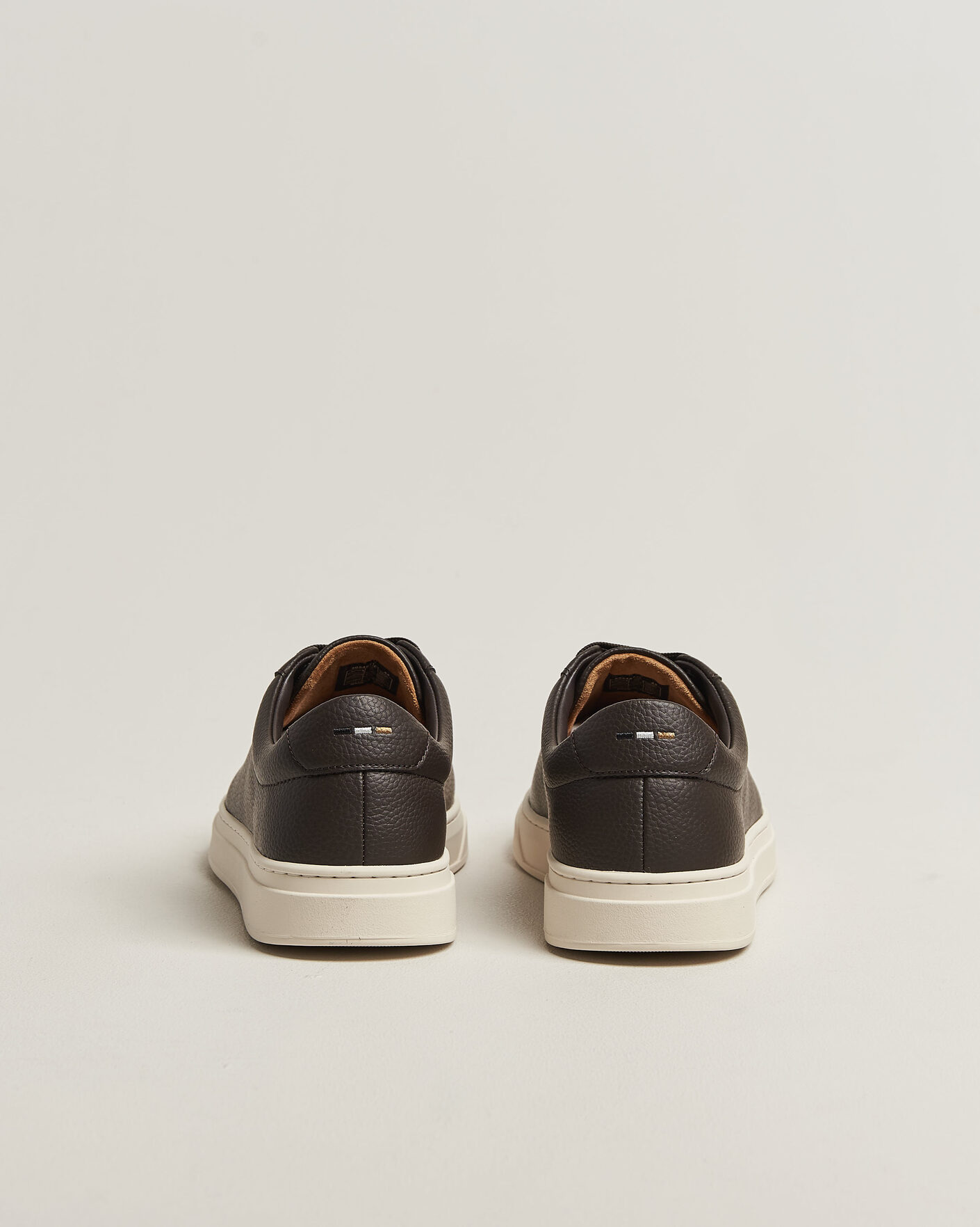 Men | Sneakers | BOSS BLACK | Kieran Grained Leather Sneaker Dark Brown