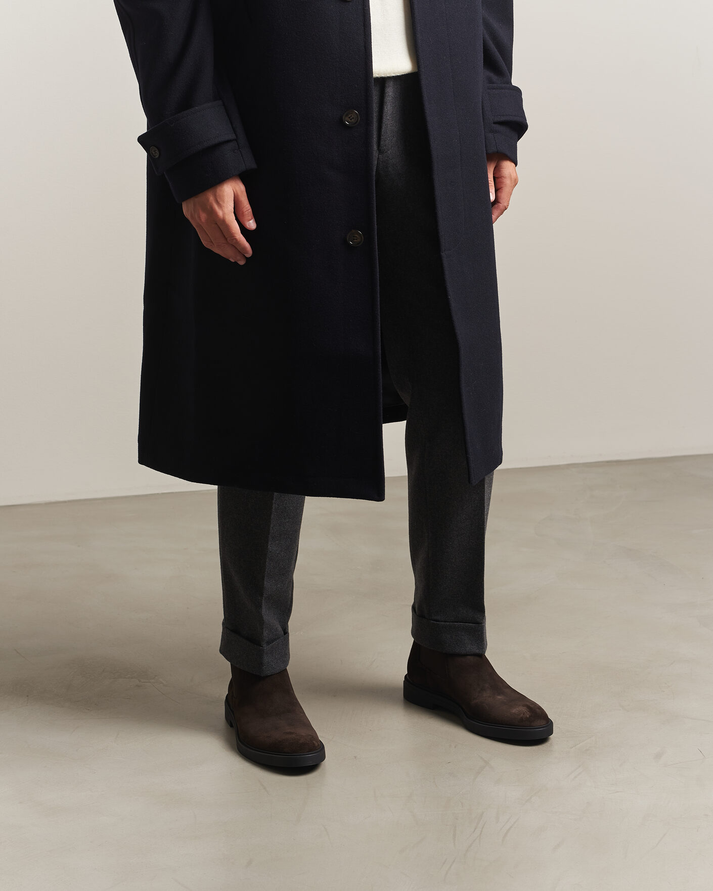 Men | Boots | BOSS BLACK | Calev Suede Chelsea Boot Dark Brown