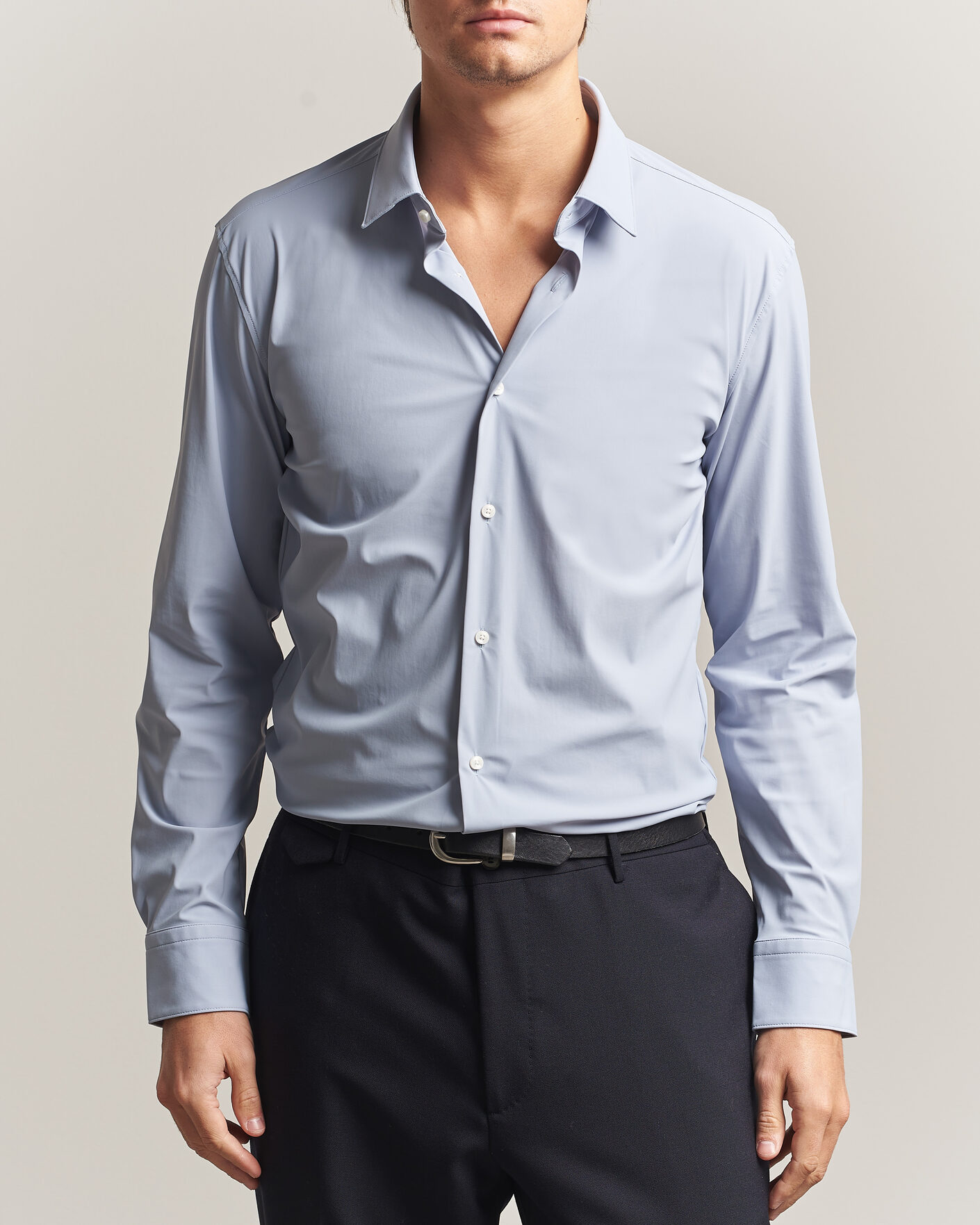 Men | Shirts | BOSS BLACK | Hank 4-Way Stretch Shirt Light Blue