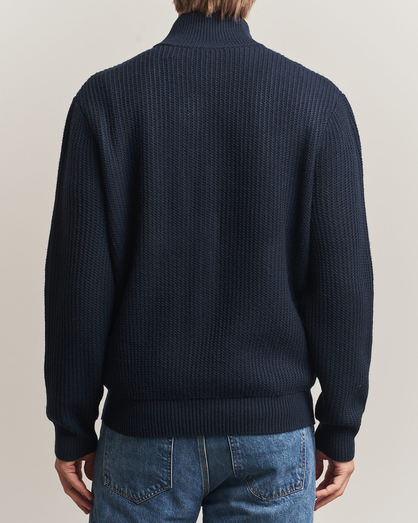 Men | Sweaters & Knitwear | BOSS BLACK | Fiocco Wool/Cashmere Full Zip Dark Blue