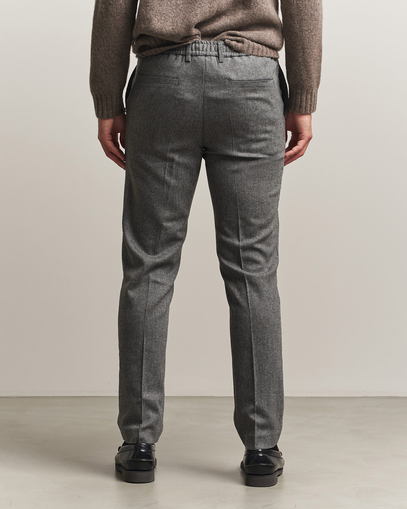 Men | Trousers | BOSS BLACK | Kane Brushed Drawstring Trousers Medium Grey