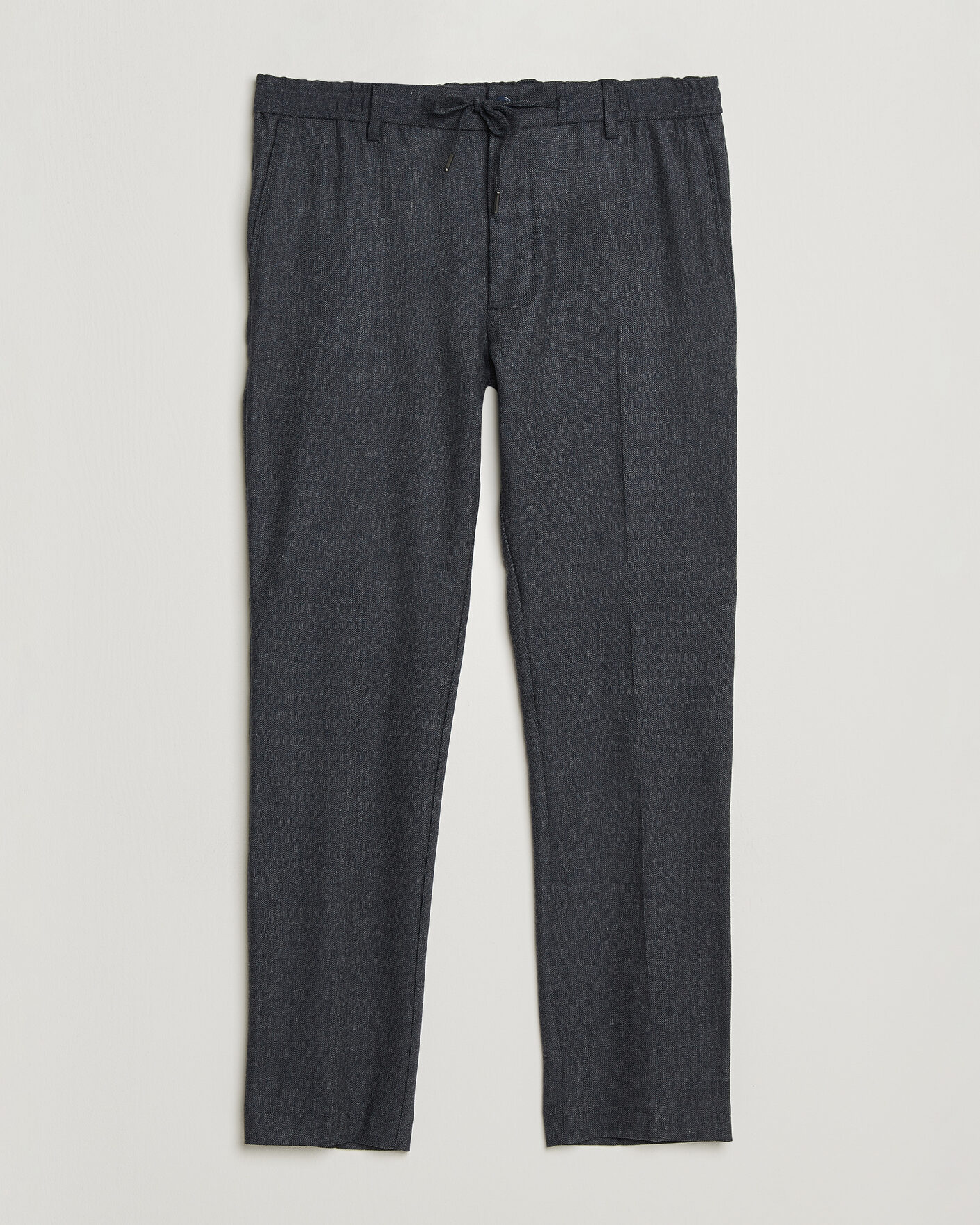 Men | Trousers | BOSS BLACK | Kane Brushed Drawstring Trousers Dark Blue