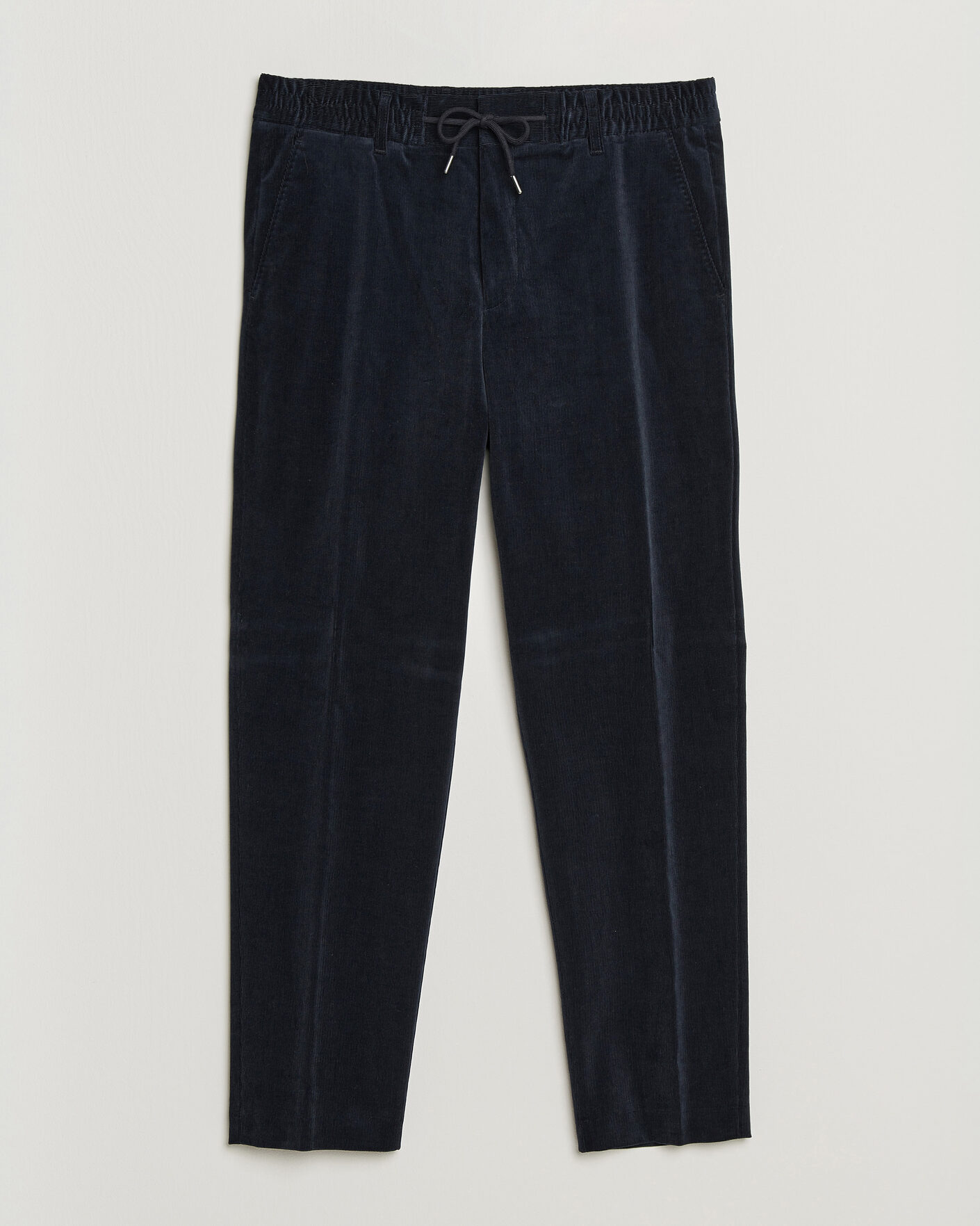 Men | Trousers | BOSS BLACK | Perin Corduroy Drawstring Trousers Dark Blue