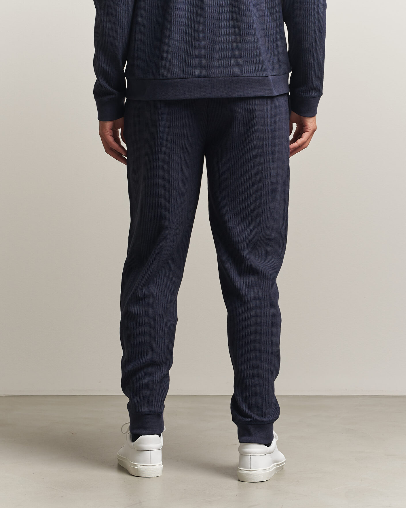Men | Trousers | BOSS BLACK | Structured Loungewear Sweatpants Dark Blue