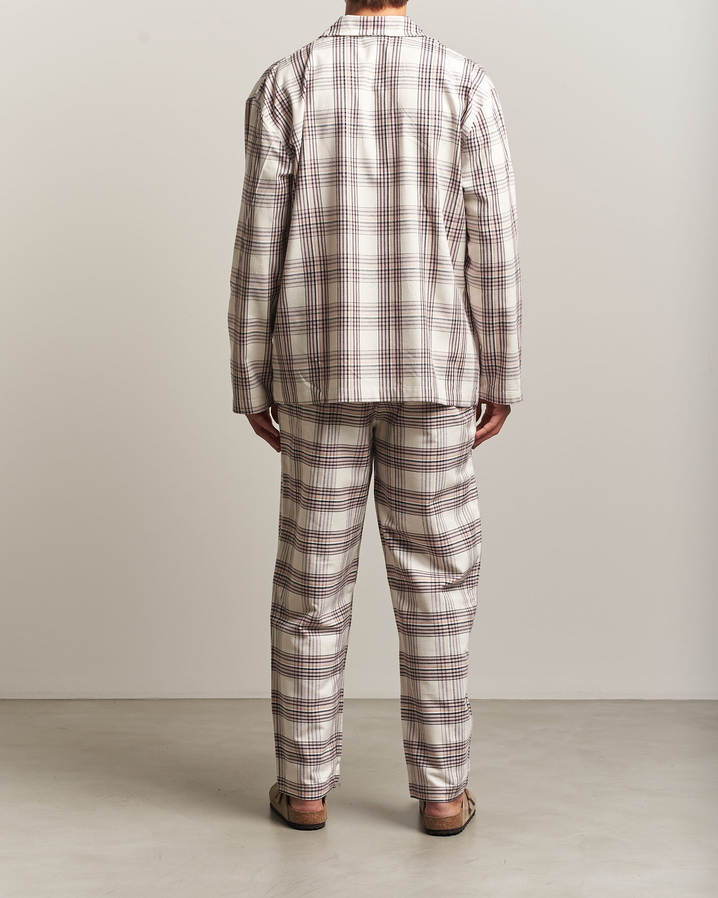 Men | Pyjamas & Robes | BOSS BLACK | Checked Flannel Pyjama Set Open White