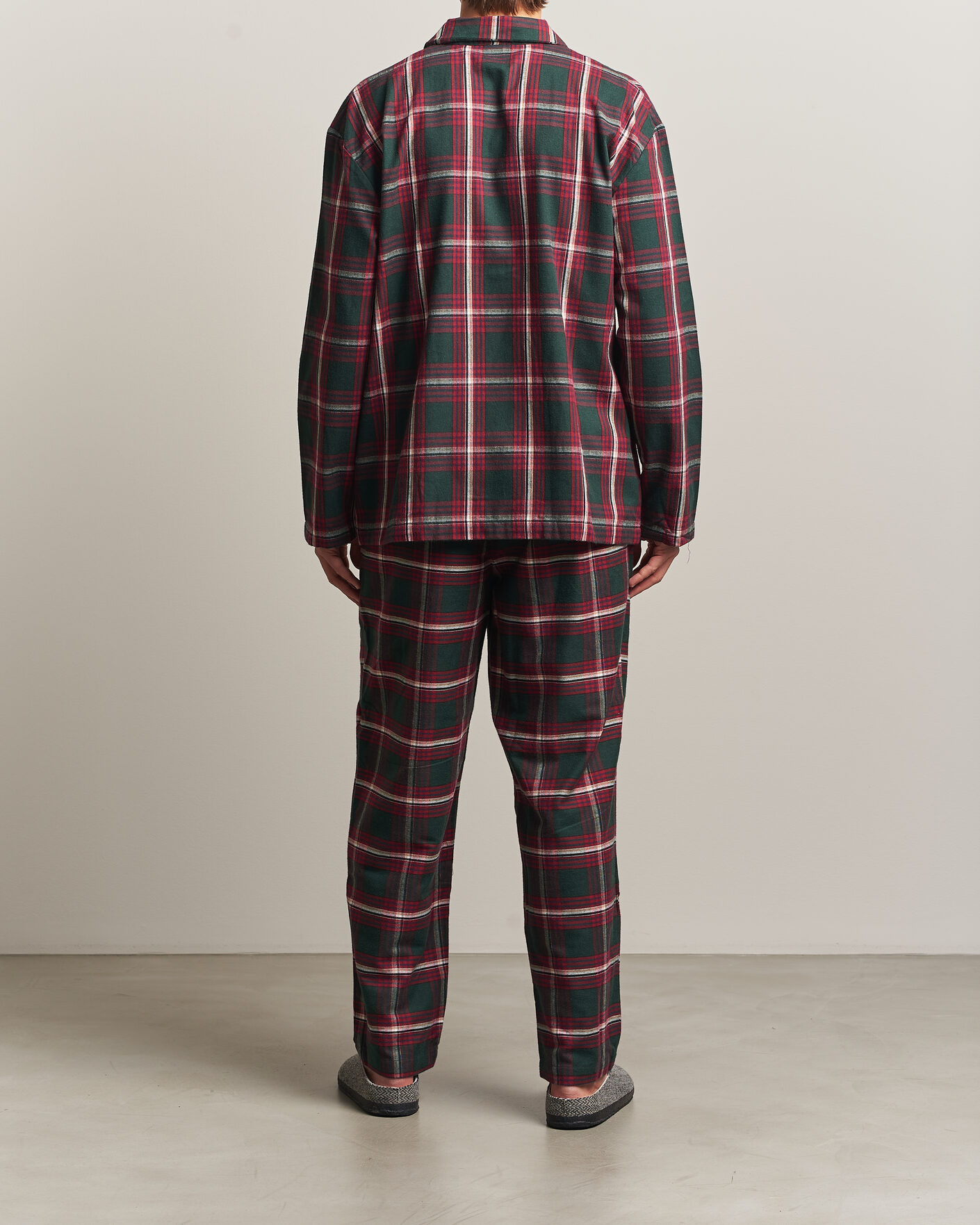 Men | Pyjamas & Robes | BOSS BLACK | Checked Flannel Pyjama Set Open Red