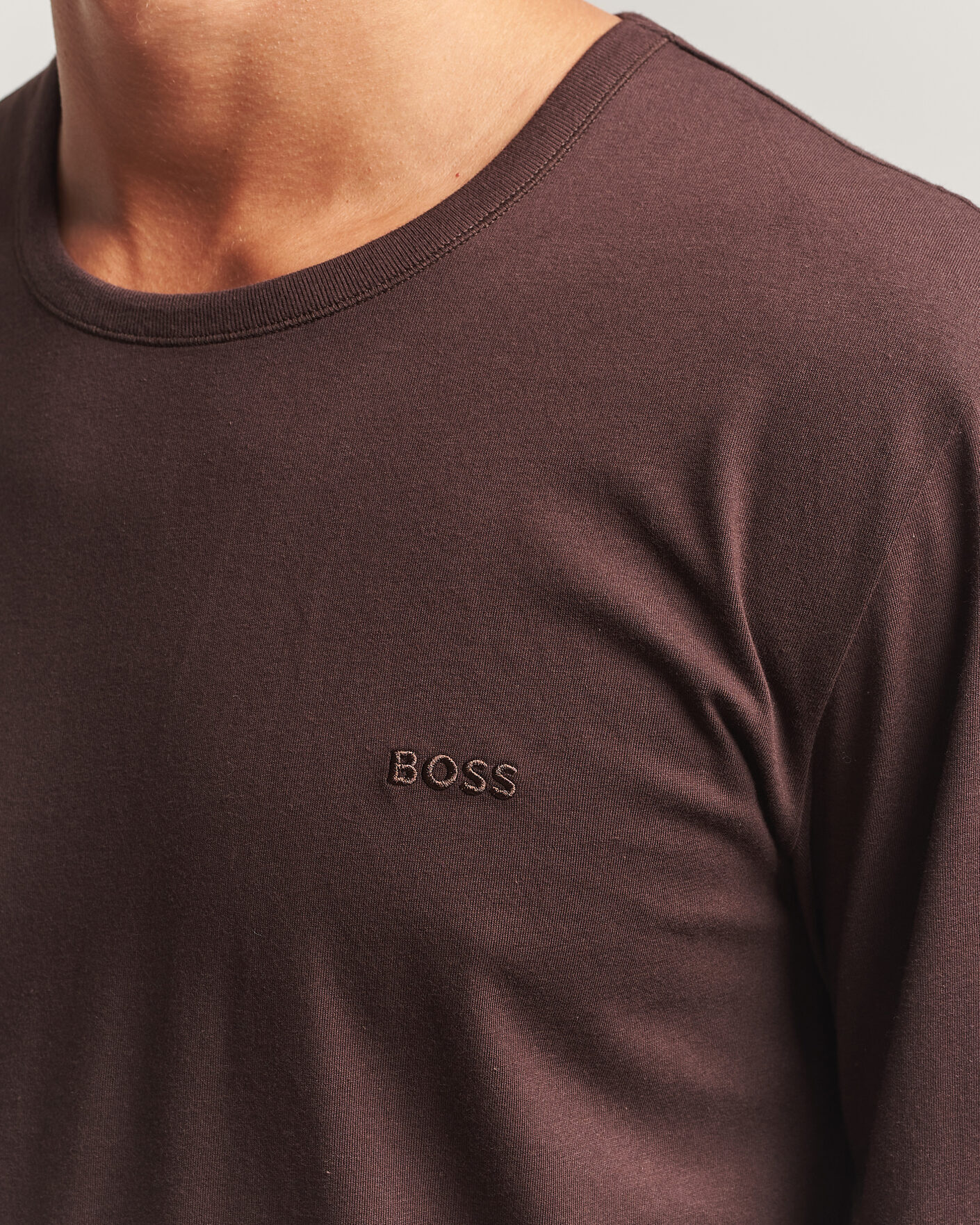 Men | T-Shirts | BOSS BLACK | 3-Pack Long Sleeve T-Shirt White/Black/Brown