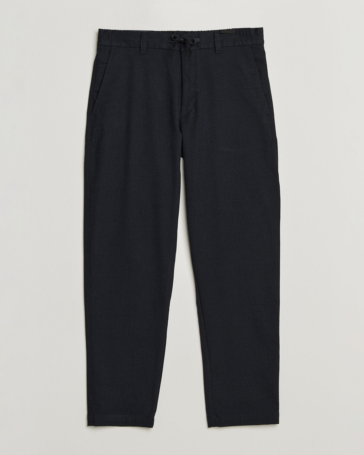 Men | Trousers | BOSS ORANGE | Tapered Fit Drawstring Chino Dark Blue