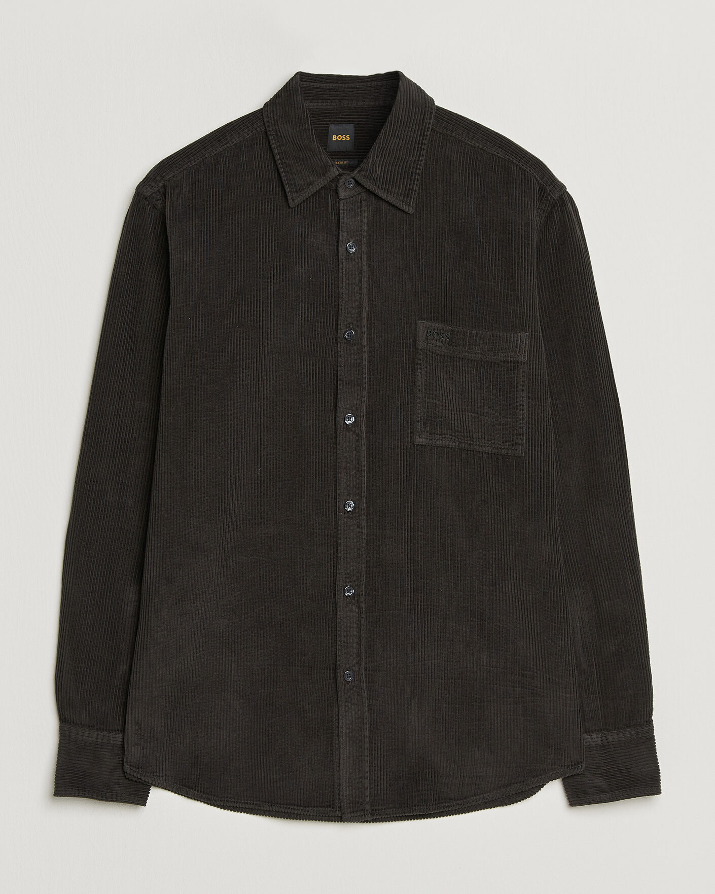 Men | Shirts | BOSS ORANGE | Relegant Corduroy Shirt Black