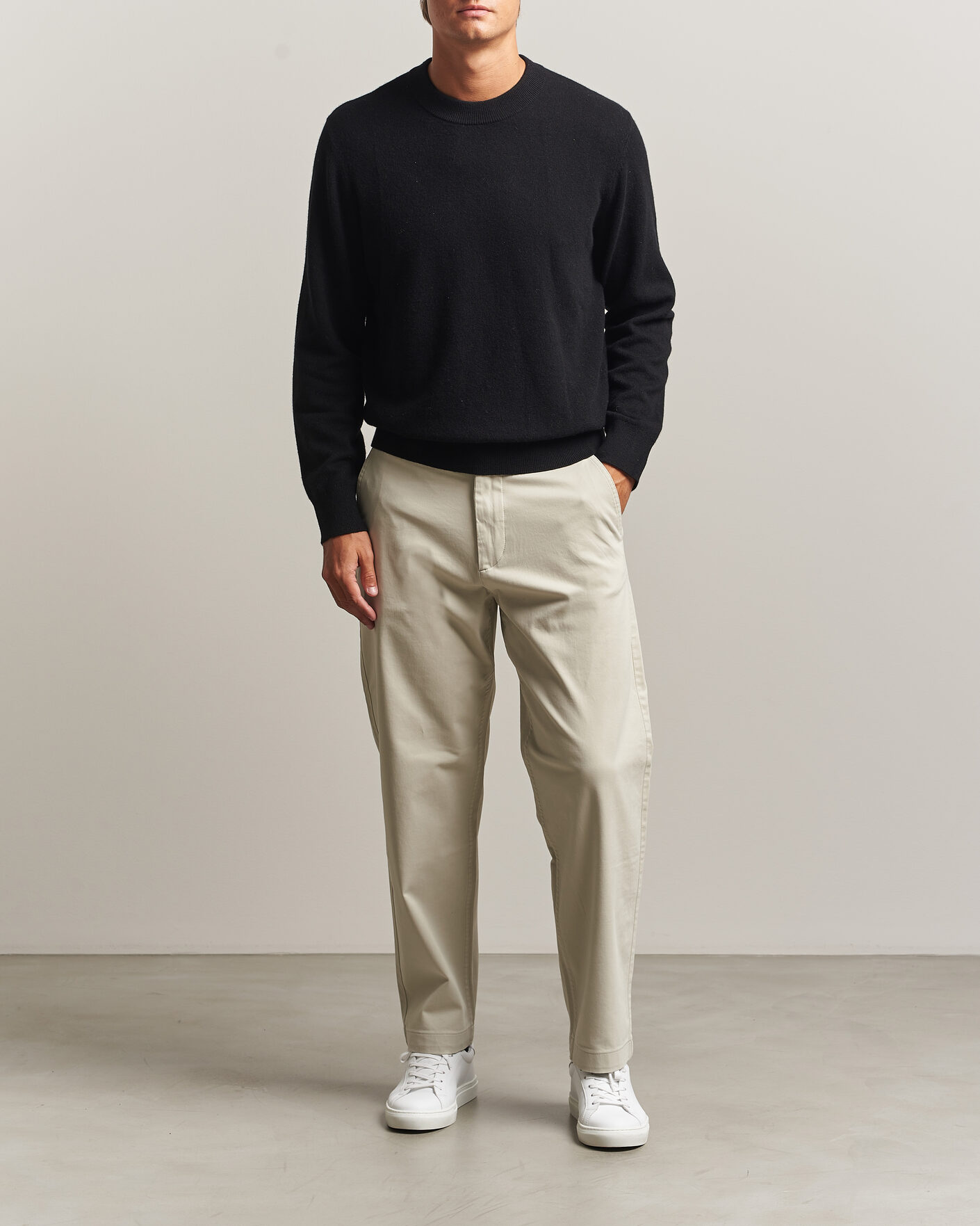 Men | Trousers | BOSS ORANGE | Cotton Chino Light Beige