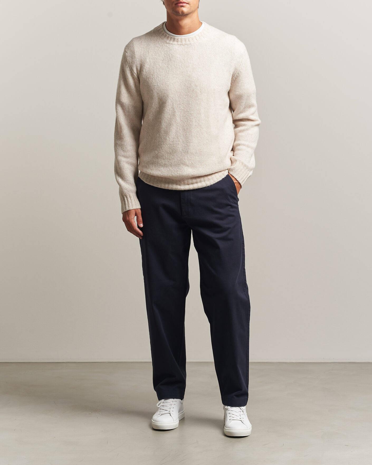 Men | Trousers | BOSS ORANGE | Cotton Chino Dark Blue