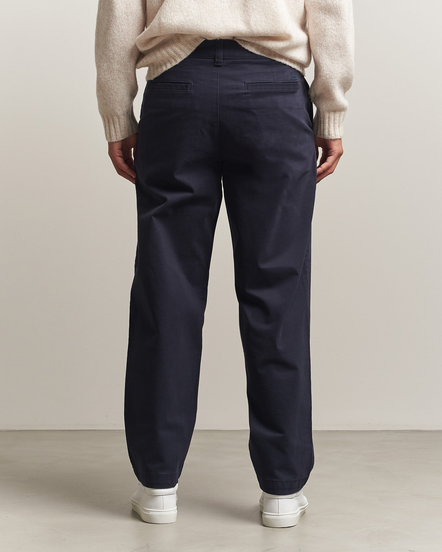 Men | Trousers | BOSS ORANGE | Cotton Chino Dark Blue