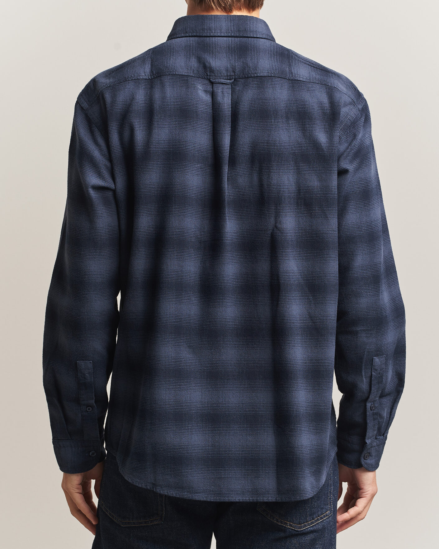 Men | Shirts | BOSS ORANGE | Rickert Brushed Cotton Checked Shirt Dark Blue