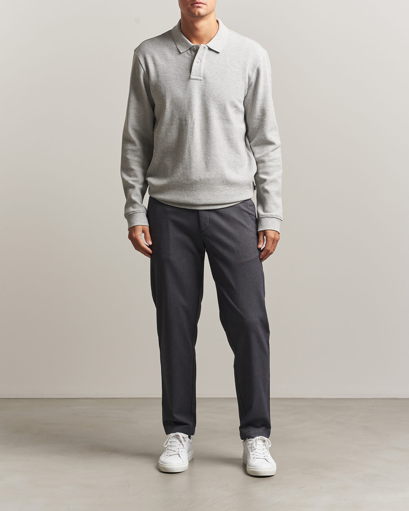 Men | Sweaters & Knitwear | BOSS ORANGE | Petempesto Polo Sweater Open Grey