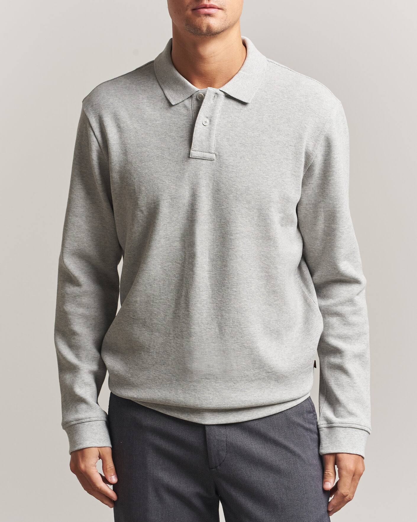 Men | Sweaters & Knitwear | BOSS ORANGE | Petempesto Polo Sweater Open Grey
