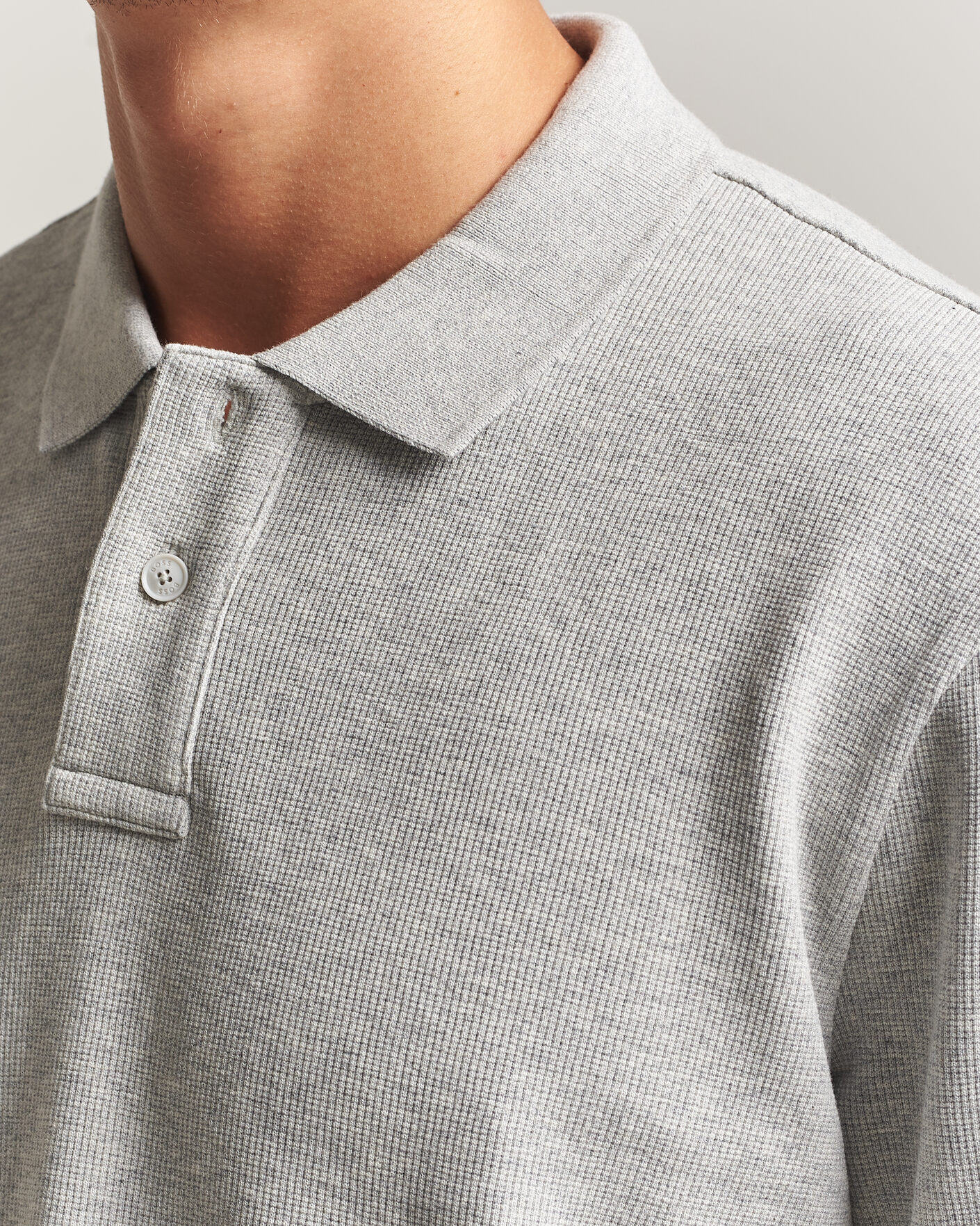 Men | Sweaters & Knitwear | BOSS ORANGE | Petempesto Polo Sweater Open Grey