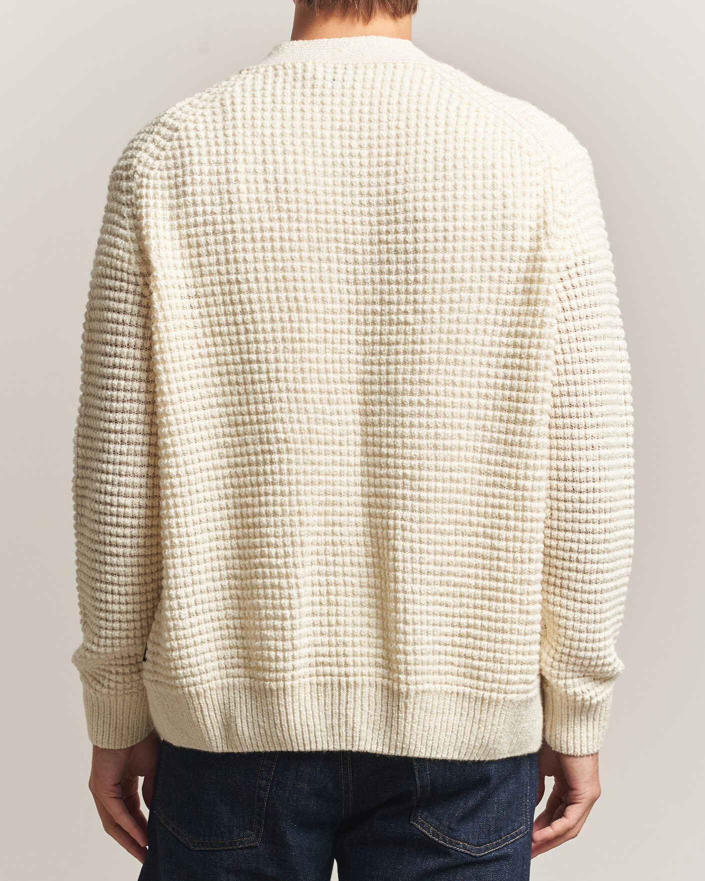 Men | Sweaters & Knitwear | BOSS ORANGE | Korsico Wool Knitted Cardigan Open White