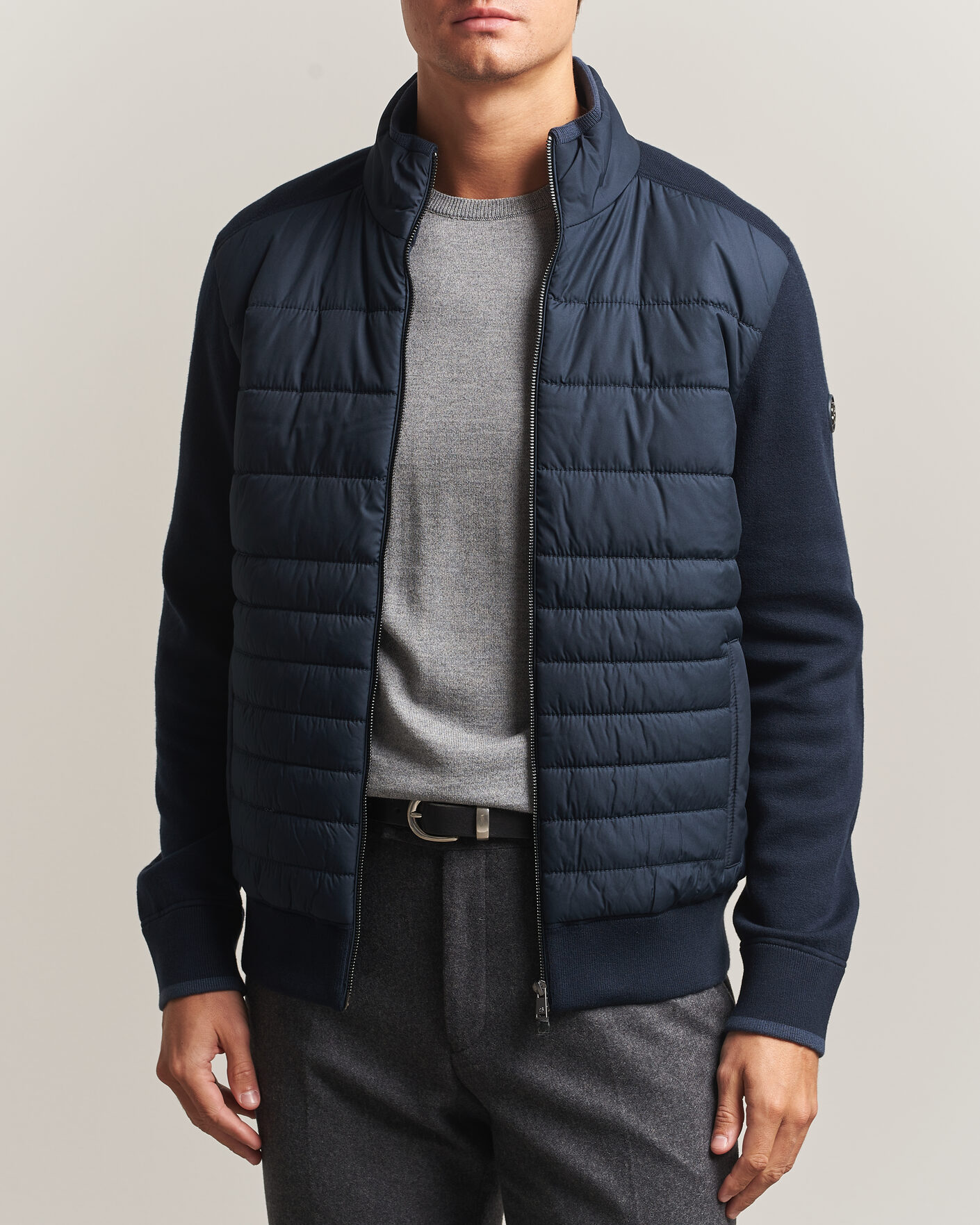 Men | Coats & Jackets | BOSS BLACK | Facente Hybrid Jacket Dark Blue