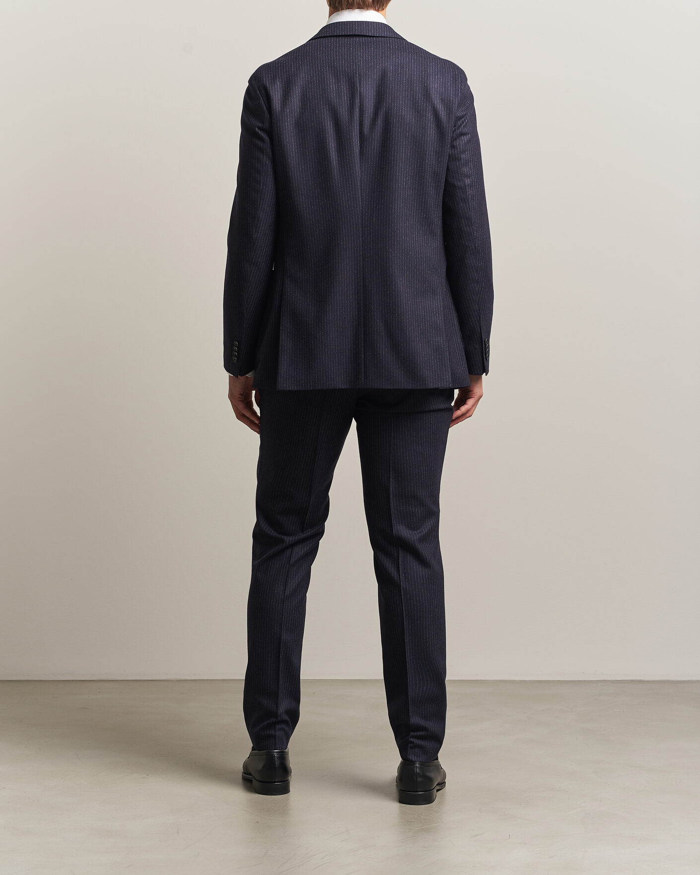 Men | Suits | BOSS BLACK | Huge Wool Pinstriped Suit Dark Blue