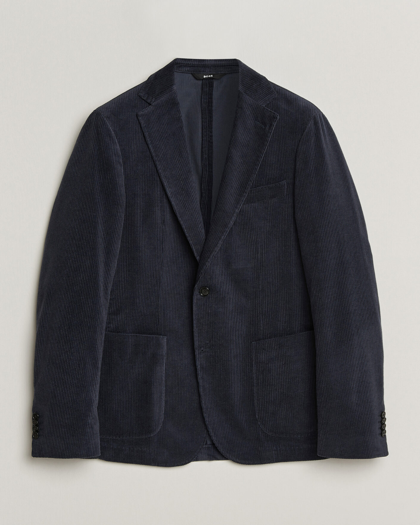 Men | Blazers | BOSS BLACK | Hanry Corduroy Suit Blazer Open Blue