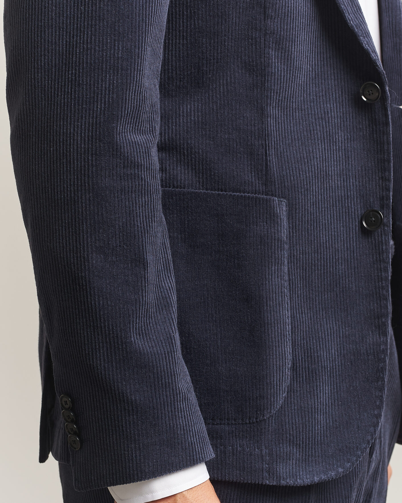 Men | Blazers | BOSS BLACK | Hanry Corduroy Suit Blazer Open Blue