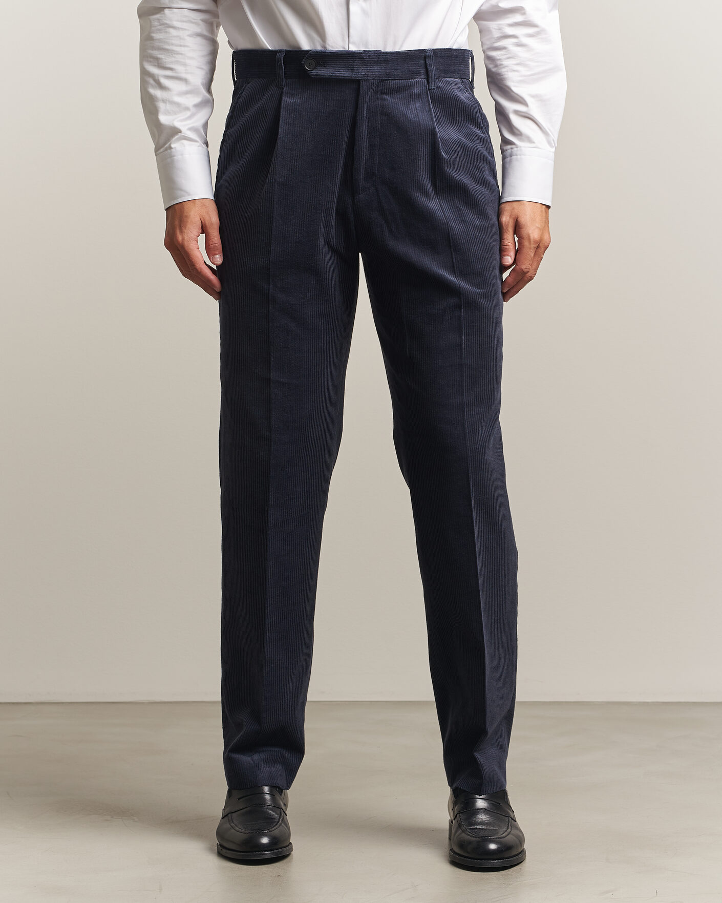 Men | Trousers | BOSS BLACK | Perino Corduroy Suit Trousers Open Blue