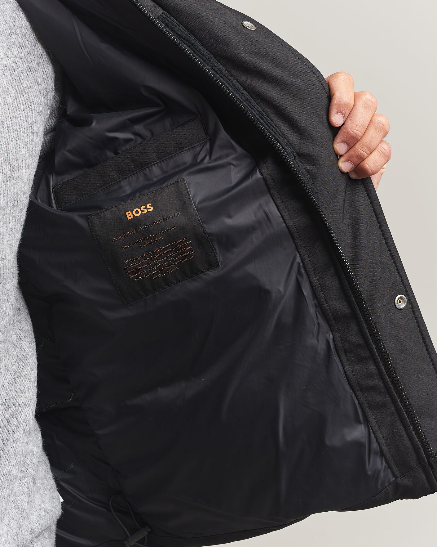 Men | Coats & Jackets | BOSS ORANGE | Ocord Corduroy Jacket Black