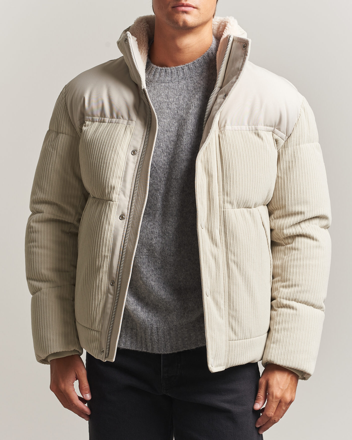 Men | Coats & Jackets | BOSS ORANGE | Ocord Corduroy Jacket Light Beige