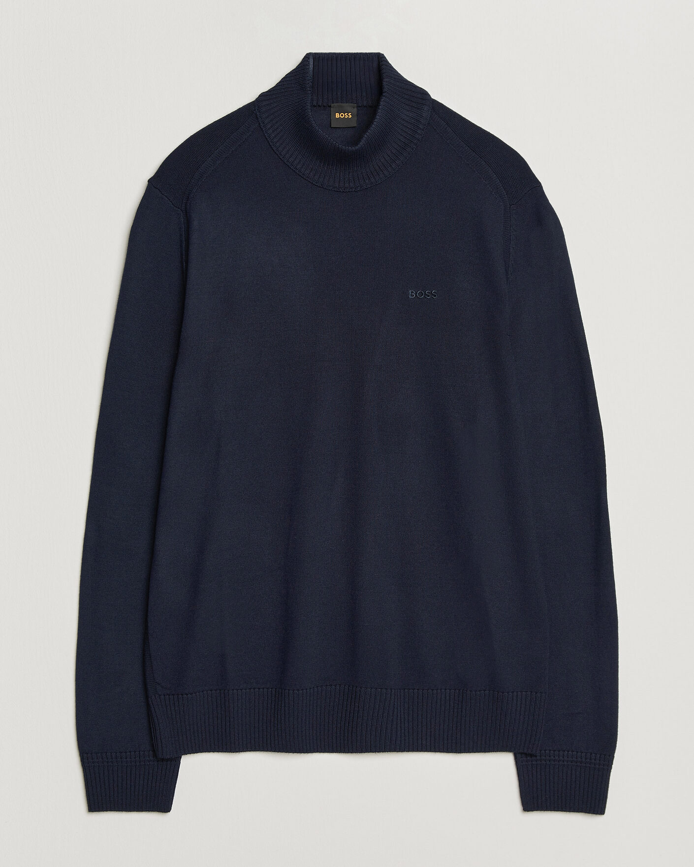 Men | Sweaters & Knitwear | BOSS ORANGE | Avac Knitted Turtleneck Dark Blue