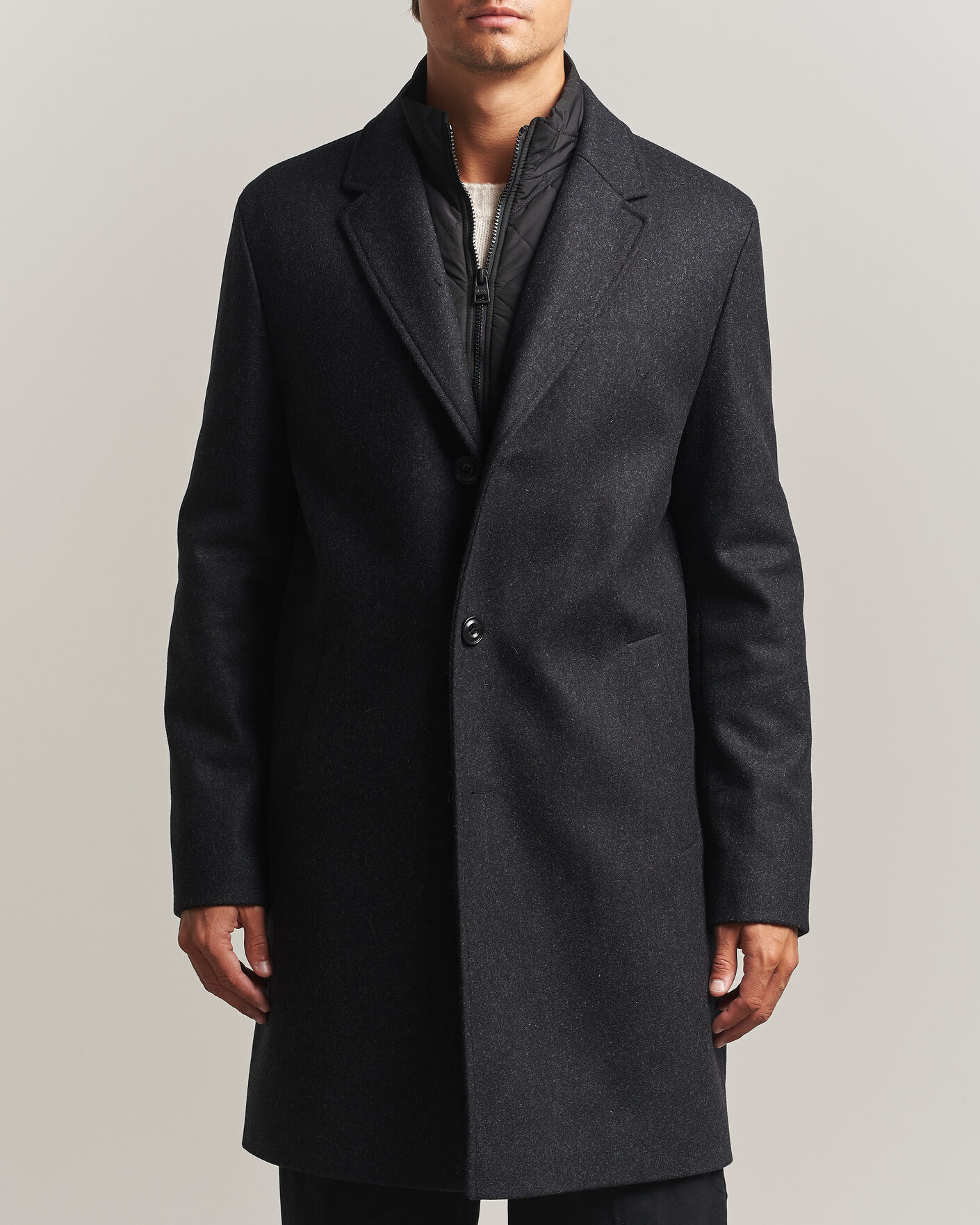 Men | Coats & Jackets | HUGO | Milogan Bib Coat Black